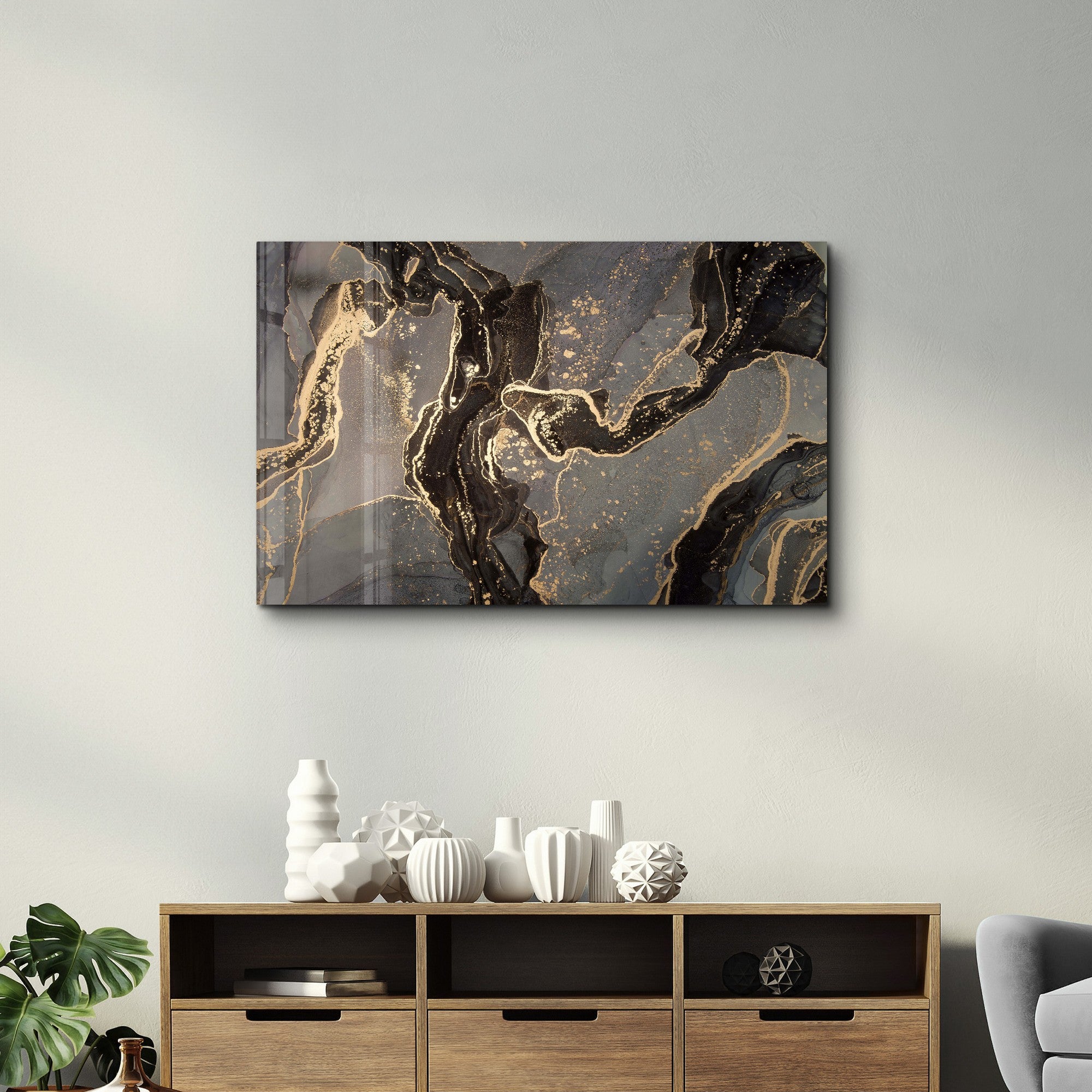 Arte Decorativa em Vidro Temperado Multicolor 35x55cm - Impressão UV de Alta Qualidade