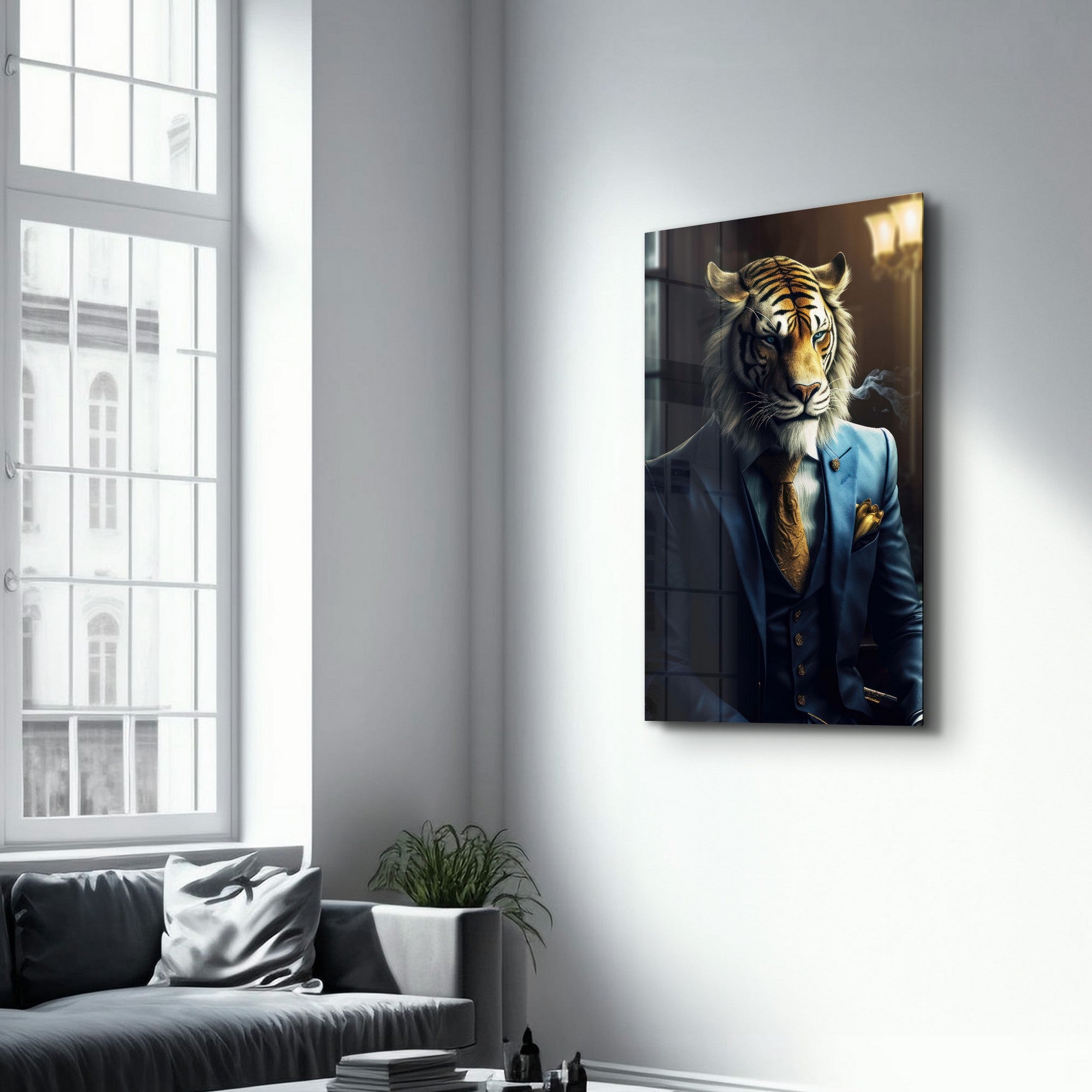 Quadro Decorativo em Vidro Temperado SPR-1380, 35x55 cm, Multicolor, Impressão UV, 4 mm