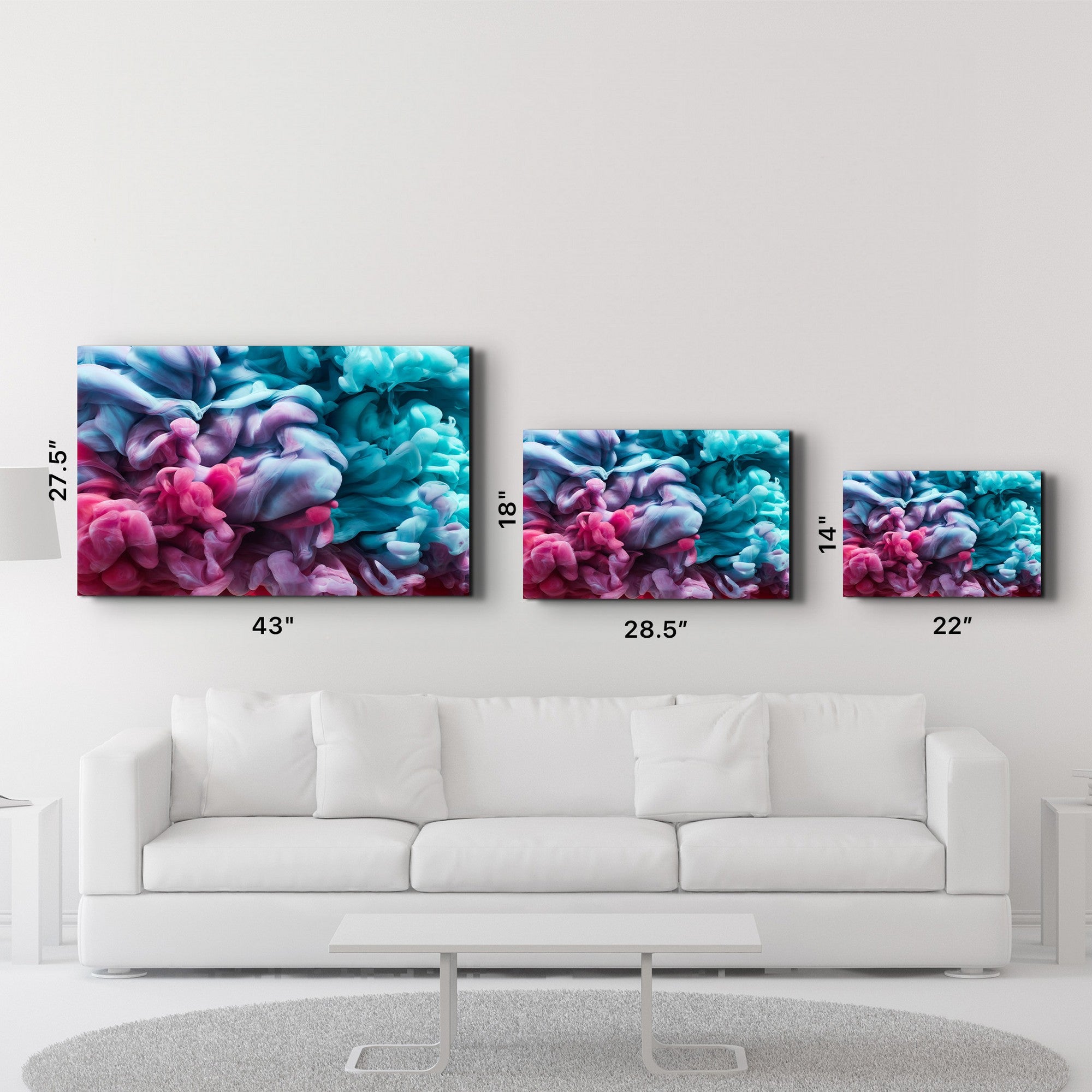 Arte Decorativa em Vidro Temperado Multicolor 70x110cm - Impressão UV de Alta Qualidade