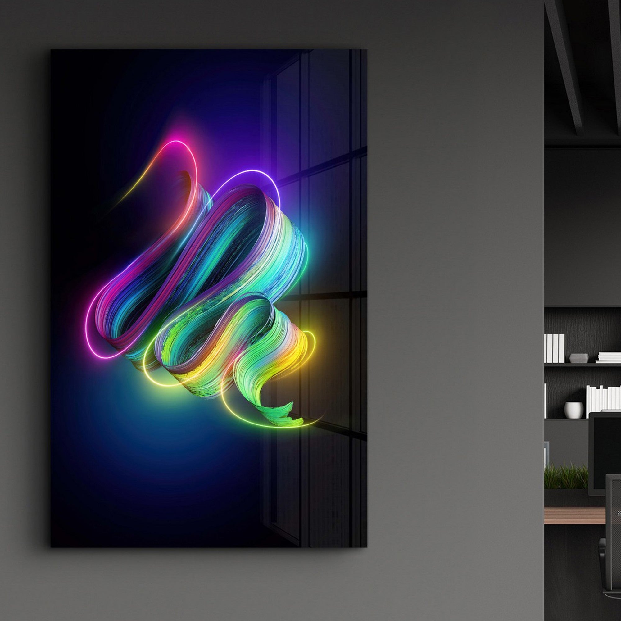 Arte Decorativa em Vidro Temperado Multicolor 70x110cm - Impressão UV de Alta Qualidade