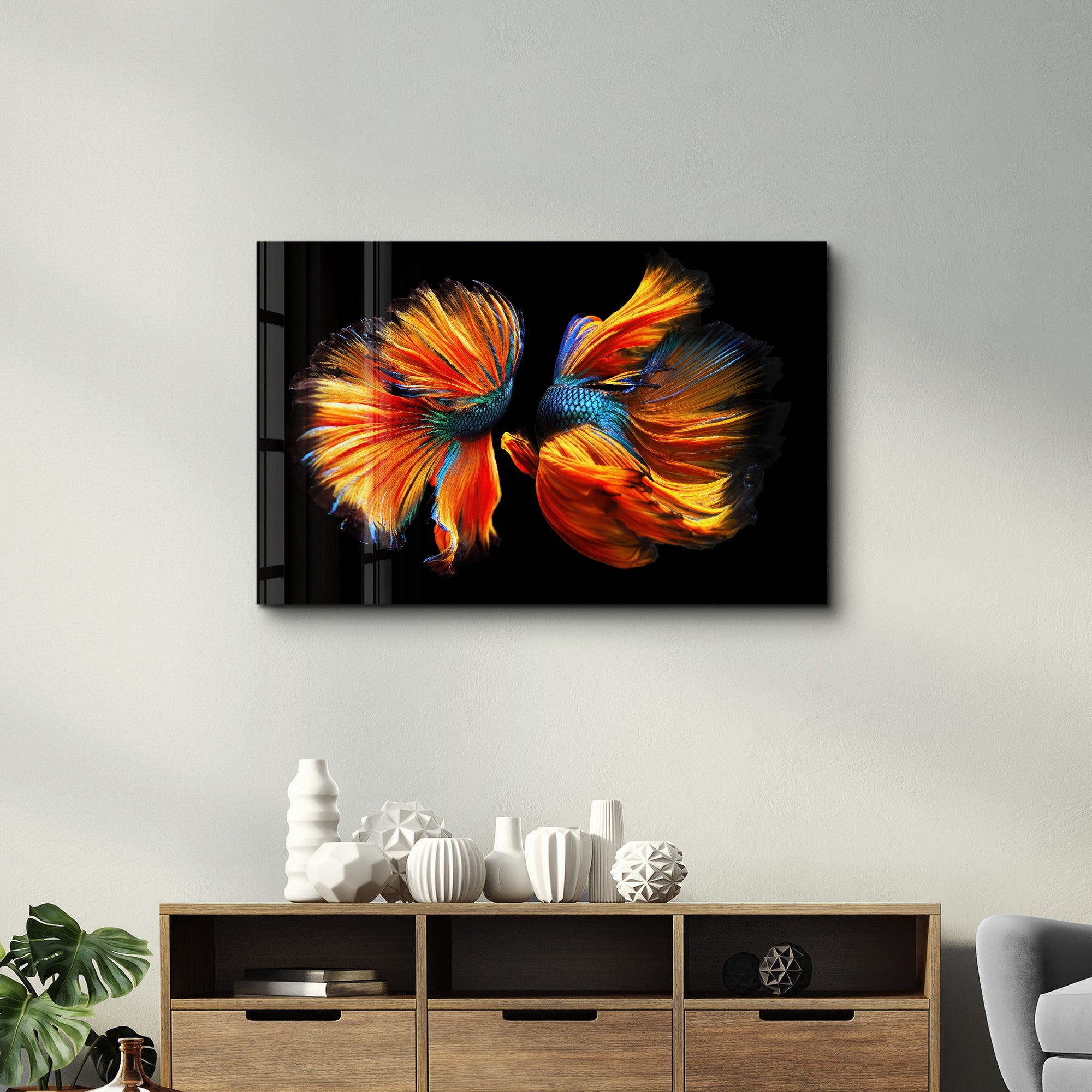 Arte Decorativa em Vidro Temperado Multicolor 70x110cm - Impressão UV de Alta Qualidade