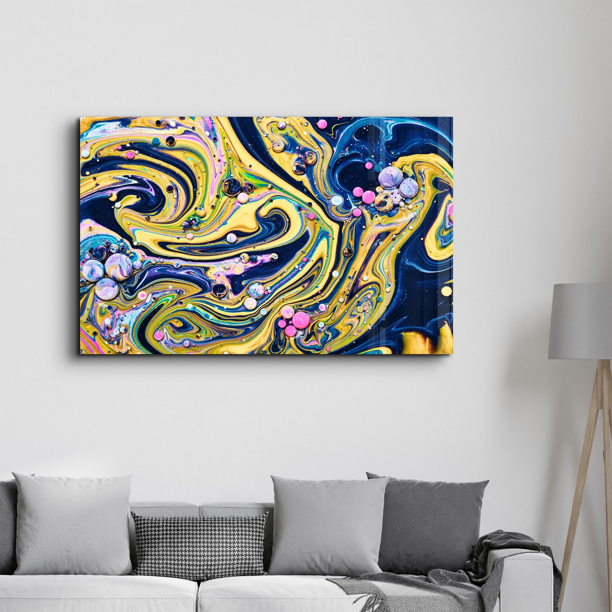 Arte Decorativa em Vidro Temperado Multicolor 35x55cm - Impressão UV de Alta Qualidade