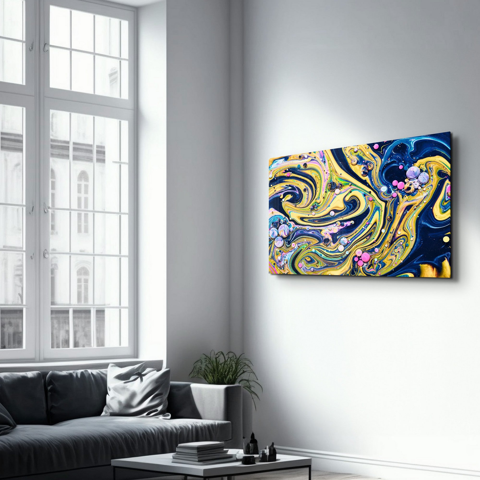 Arte Decorativa em Vidro Temperado Multicolor 70x110cm - Impressão UV de Alta Qualidade