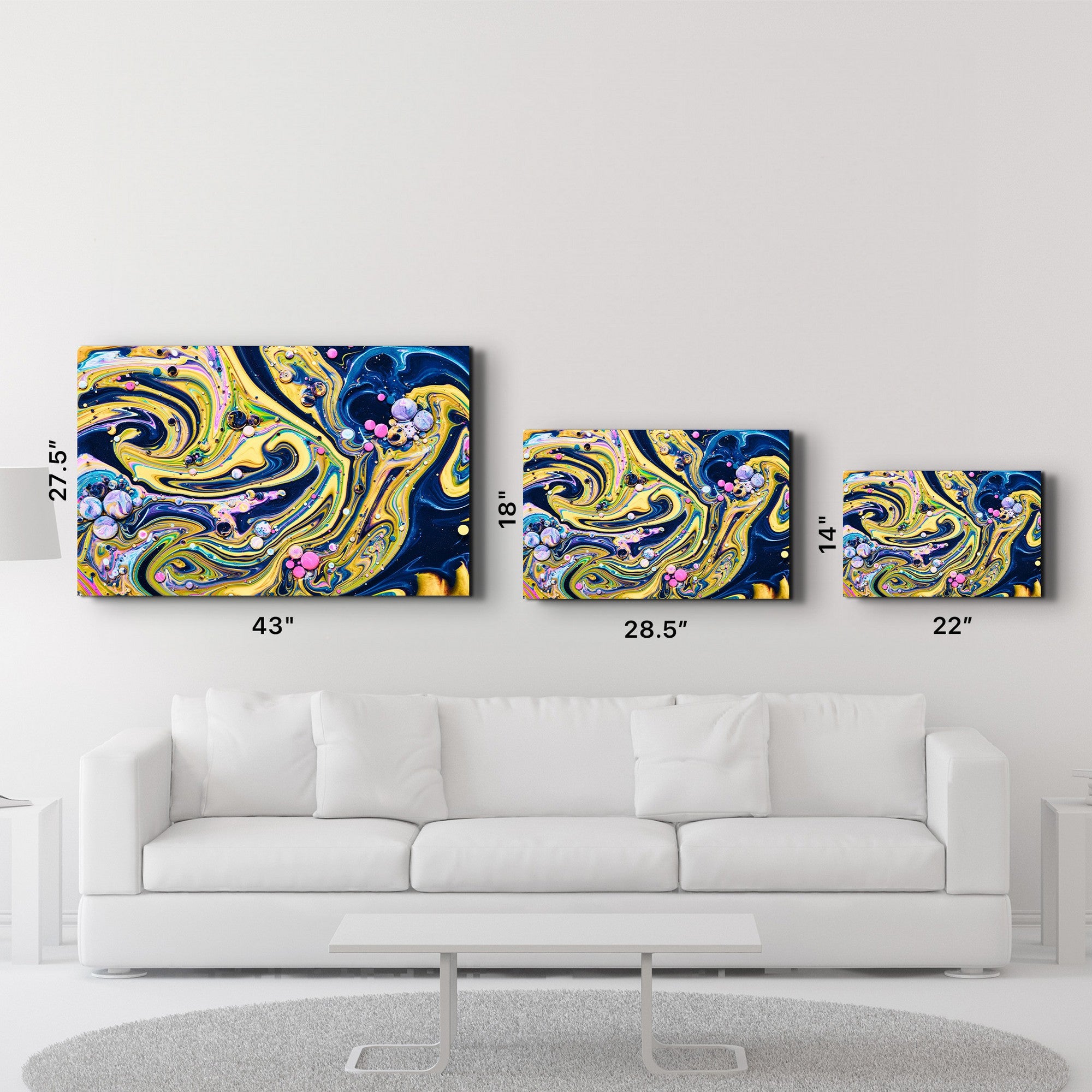 Arte Decorativa em Vidro Temperado Multicolor 70x110cm - Impressão UV de Alta Qualidade