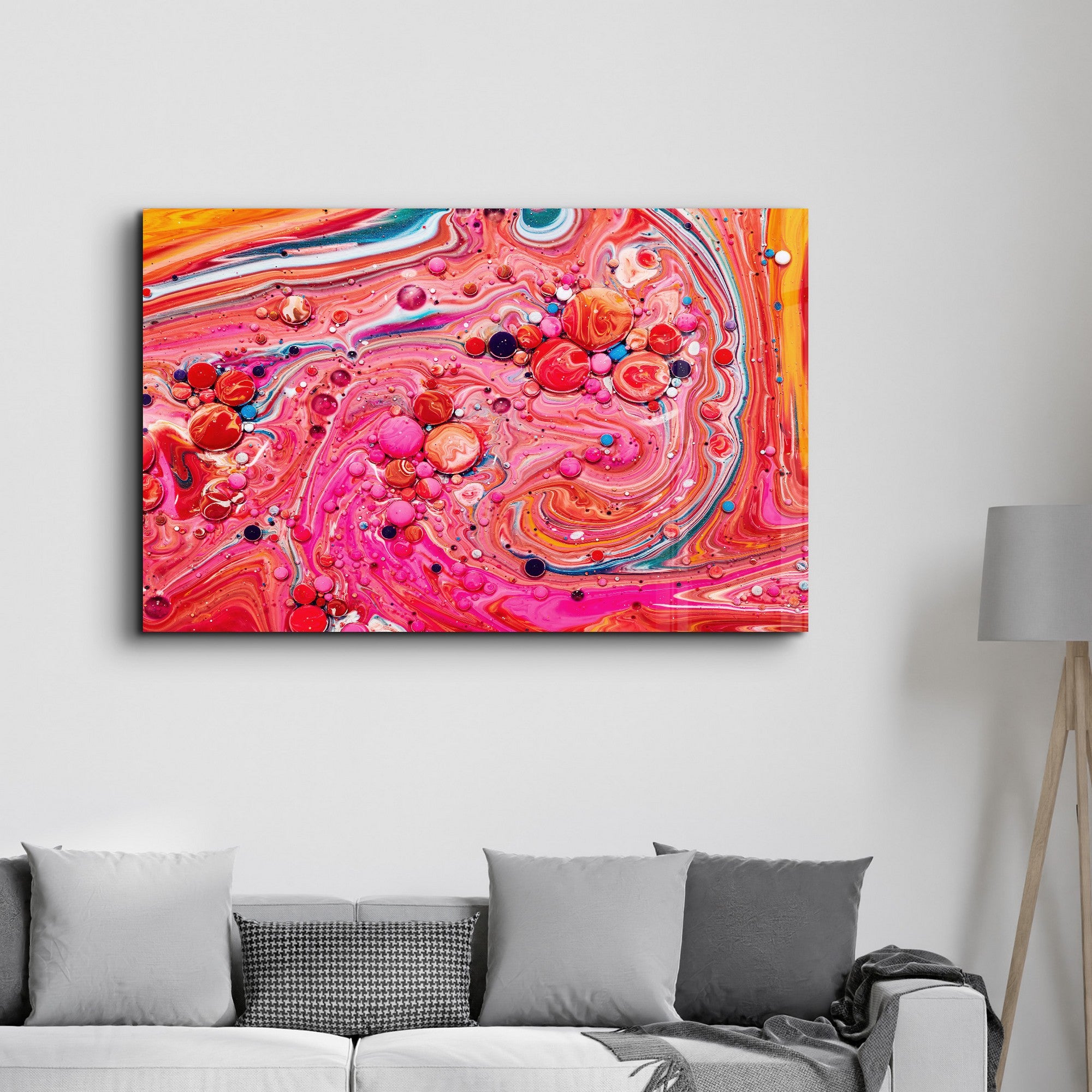 Arte Decorativa em Vidro Temperado Multicolor 70x110cm - Impressão UV de Alta Qualidade