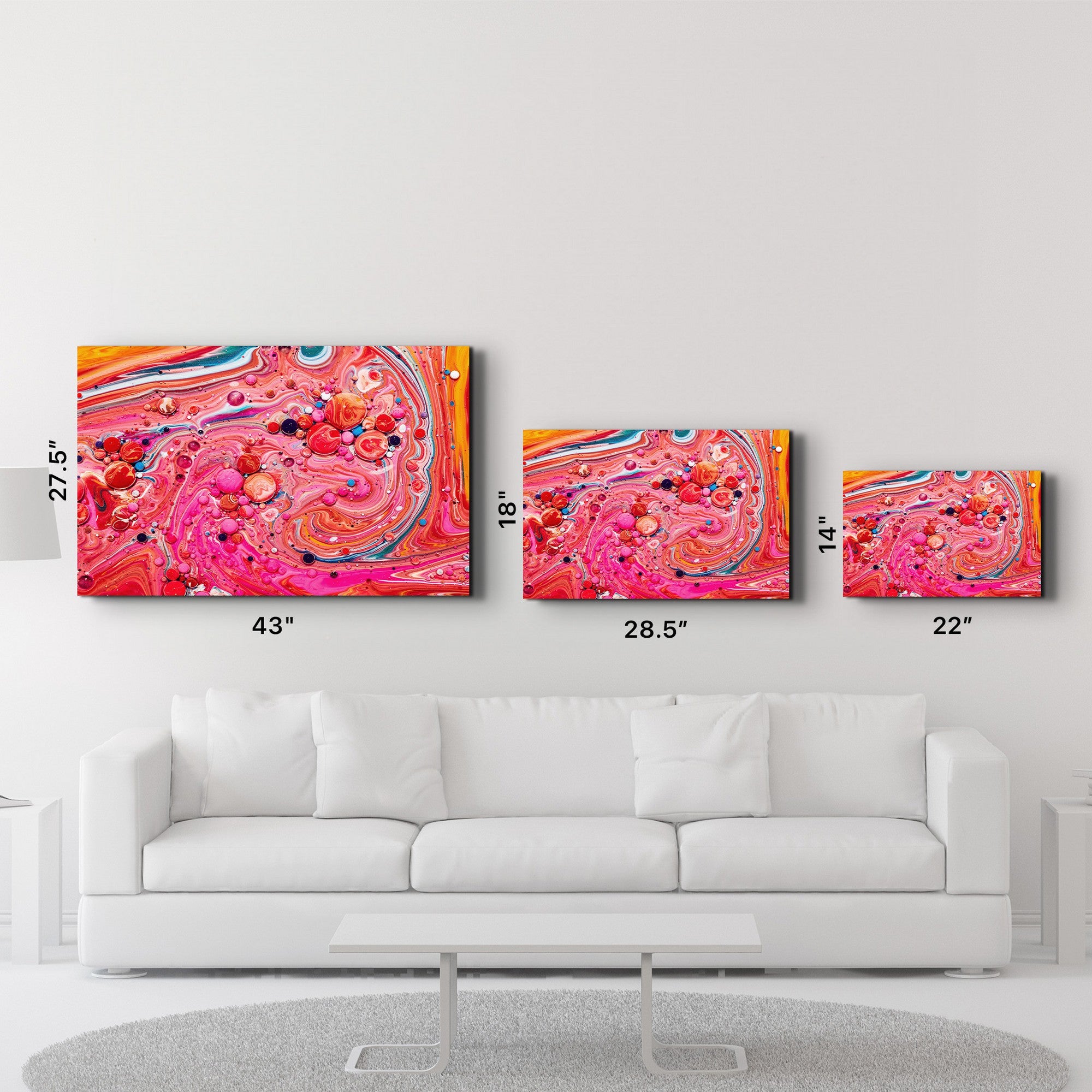 Arte Decorativa em Vidro Temperado Multicolor 70x110cm - Impressão UV de Alta Qualidade