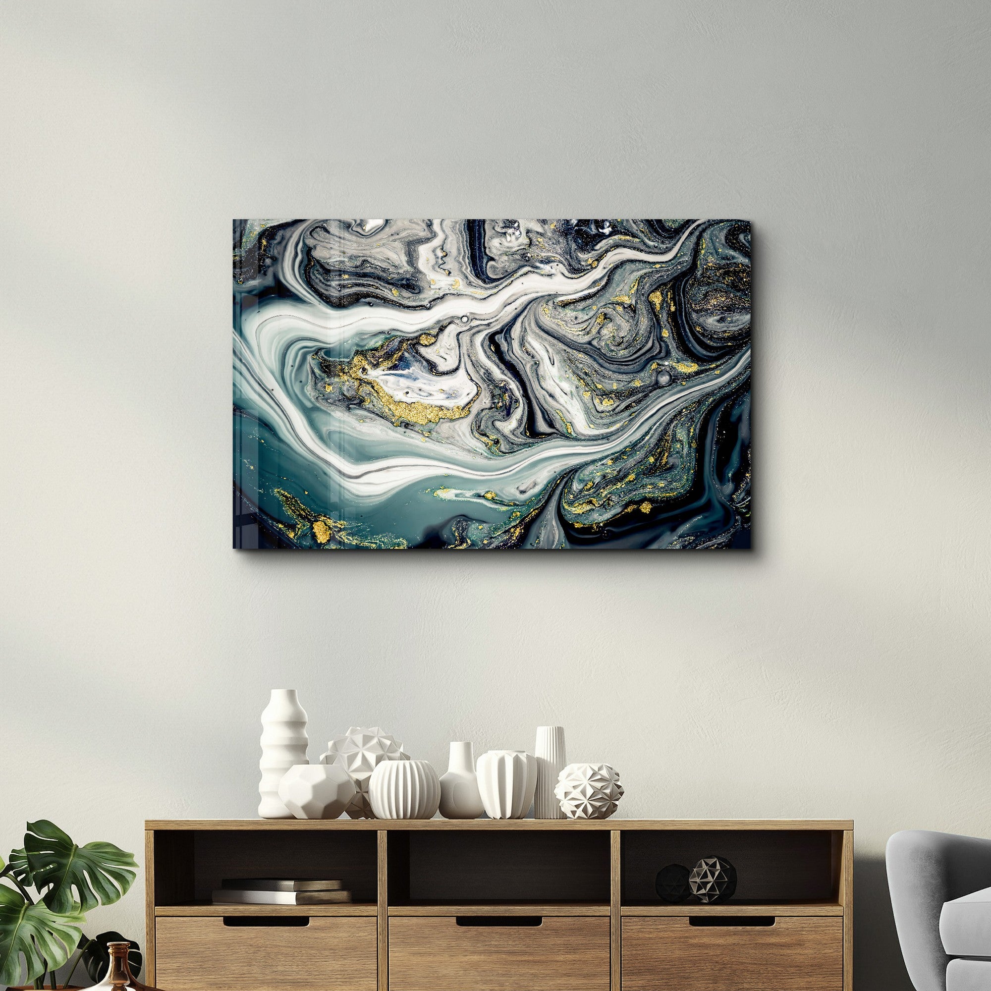 Arte Decorativa em Vidro Temperado Multicolor 35x55cm - Impressão UV de Alta Qualidade