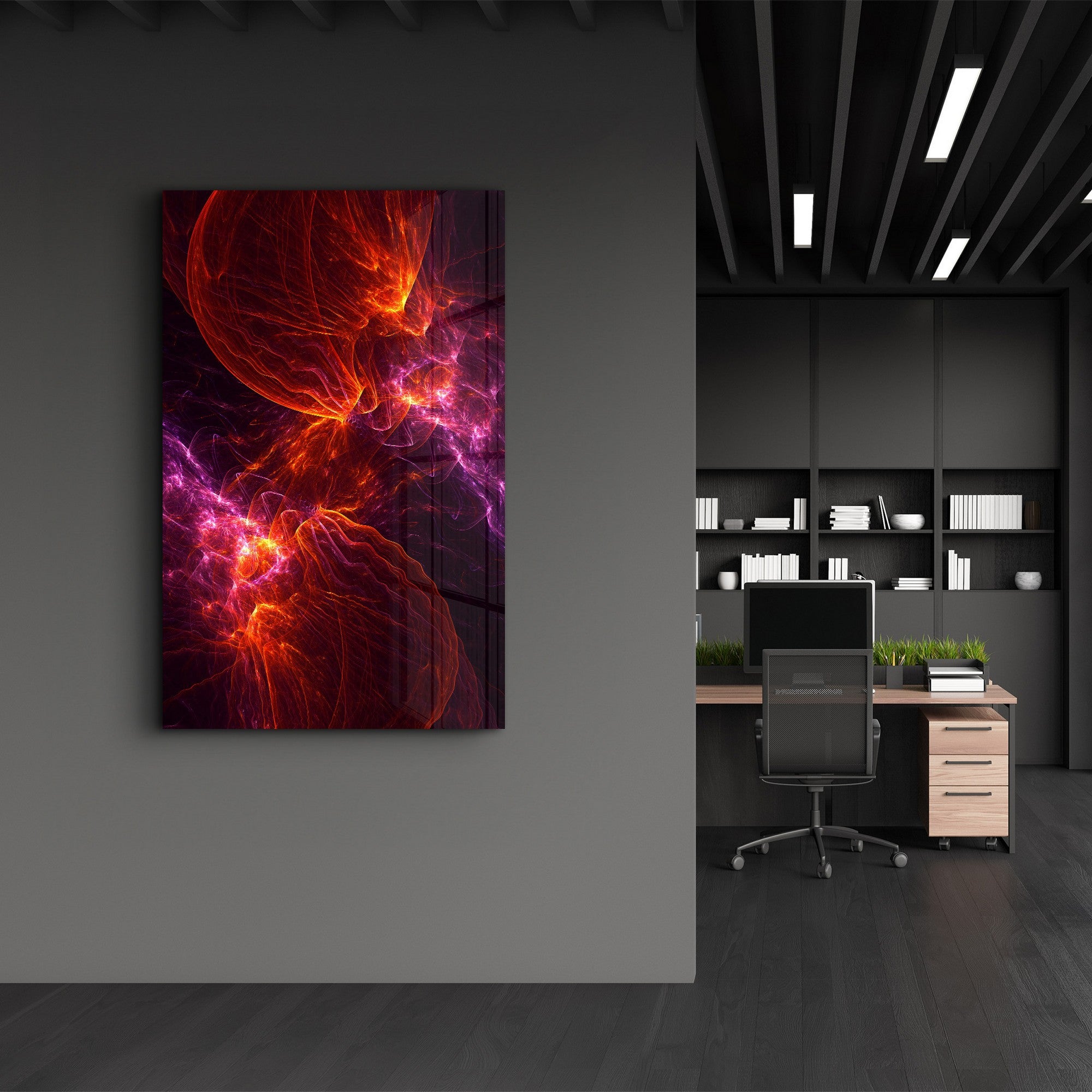 Arte Decorativa em Vidro Temperado Multicolor 35x55cm - Impressão UV de Alta Qualidade