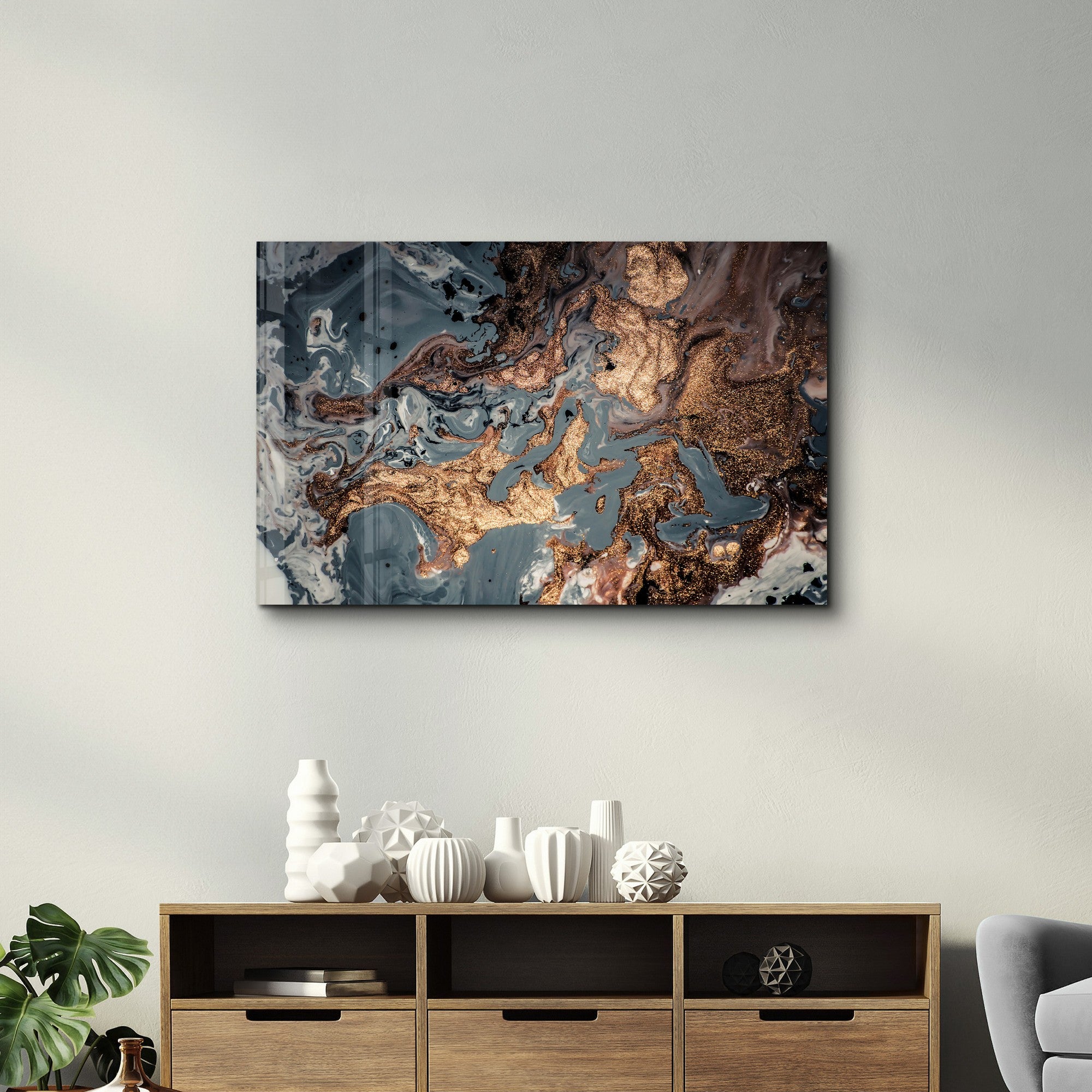Arte Decorativa em Vidro Temperado Multicolor 70x110cm - Impressão UV de Alta Qualidade