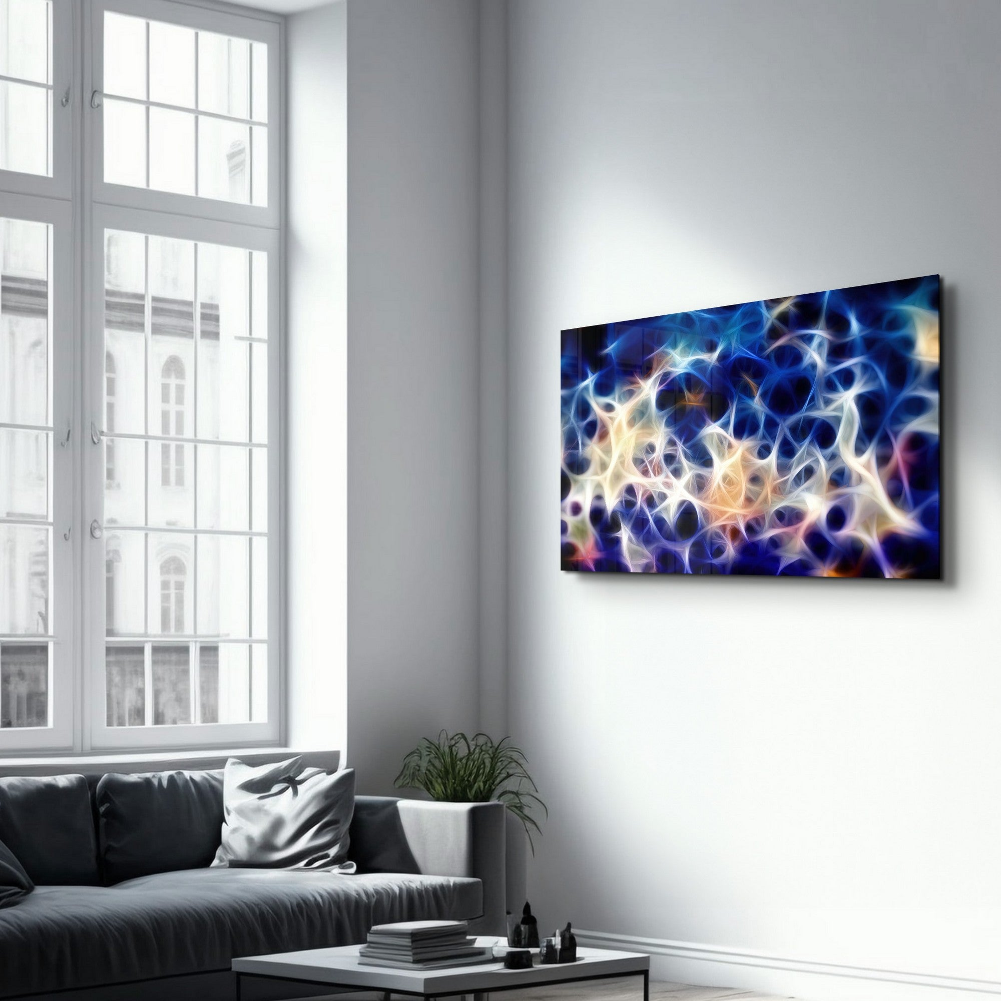 Arte Decorativa em Vidro Temperado Multicolor 35x55cm - Impressão UV de Alta Qualidade