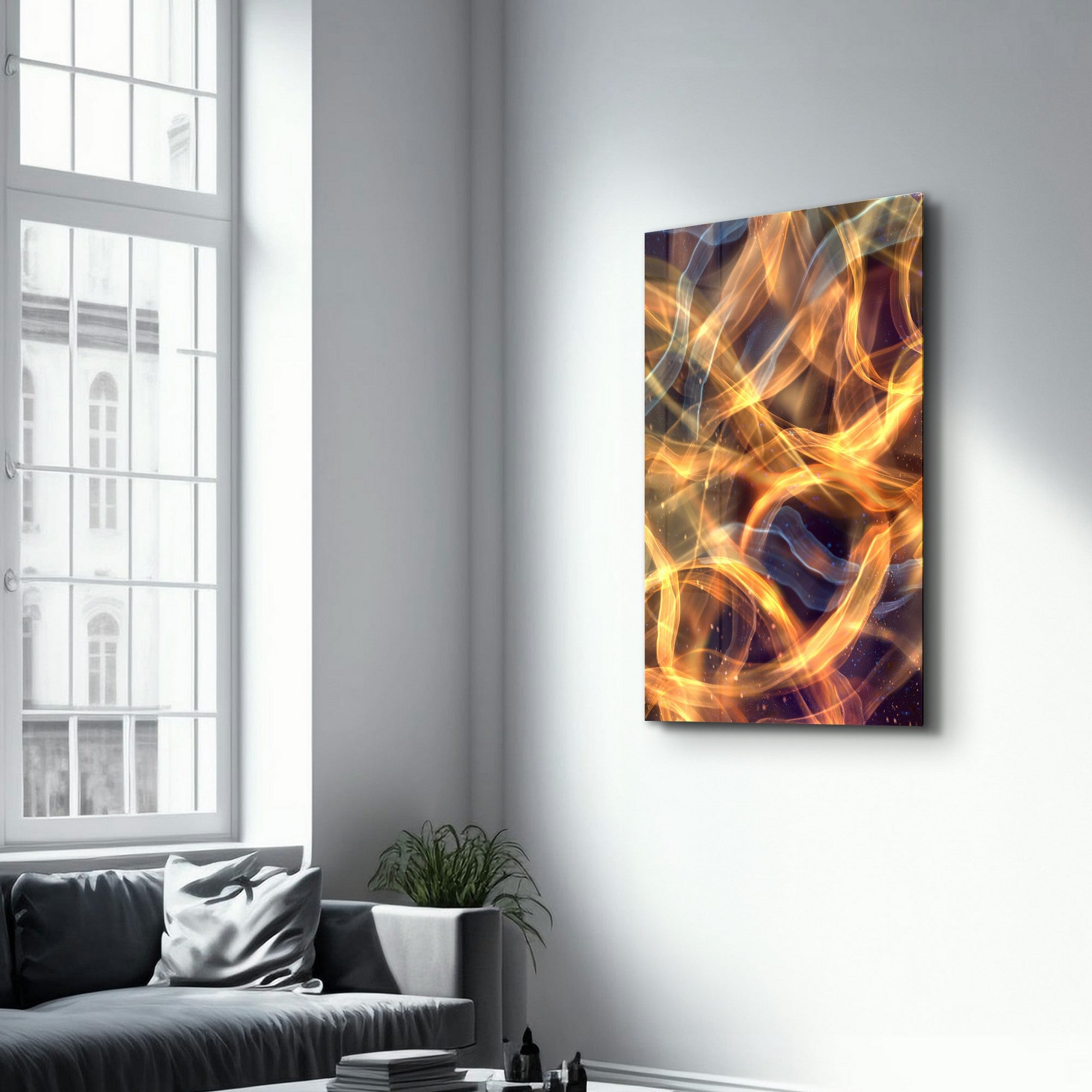 Arte Decorativa em Vidro Temperado Multicolor 35x55cm - Impressão UV de Alta Qualidade