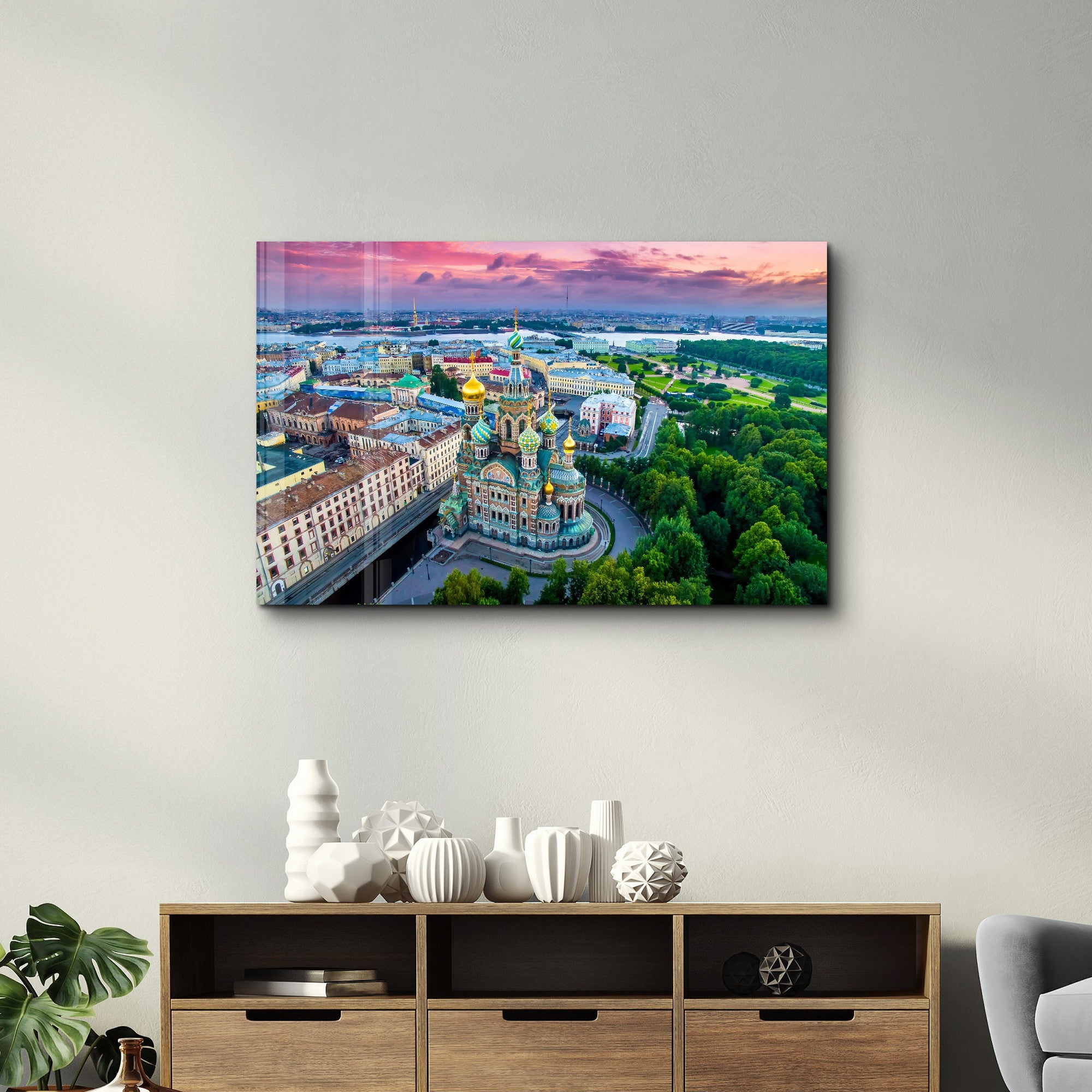 Arte Decorativa em Vidro Temperado Multicolor 70x110cm - Impressão UV de Alta Qualidade