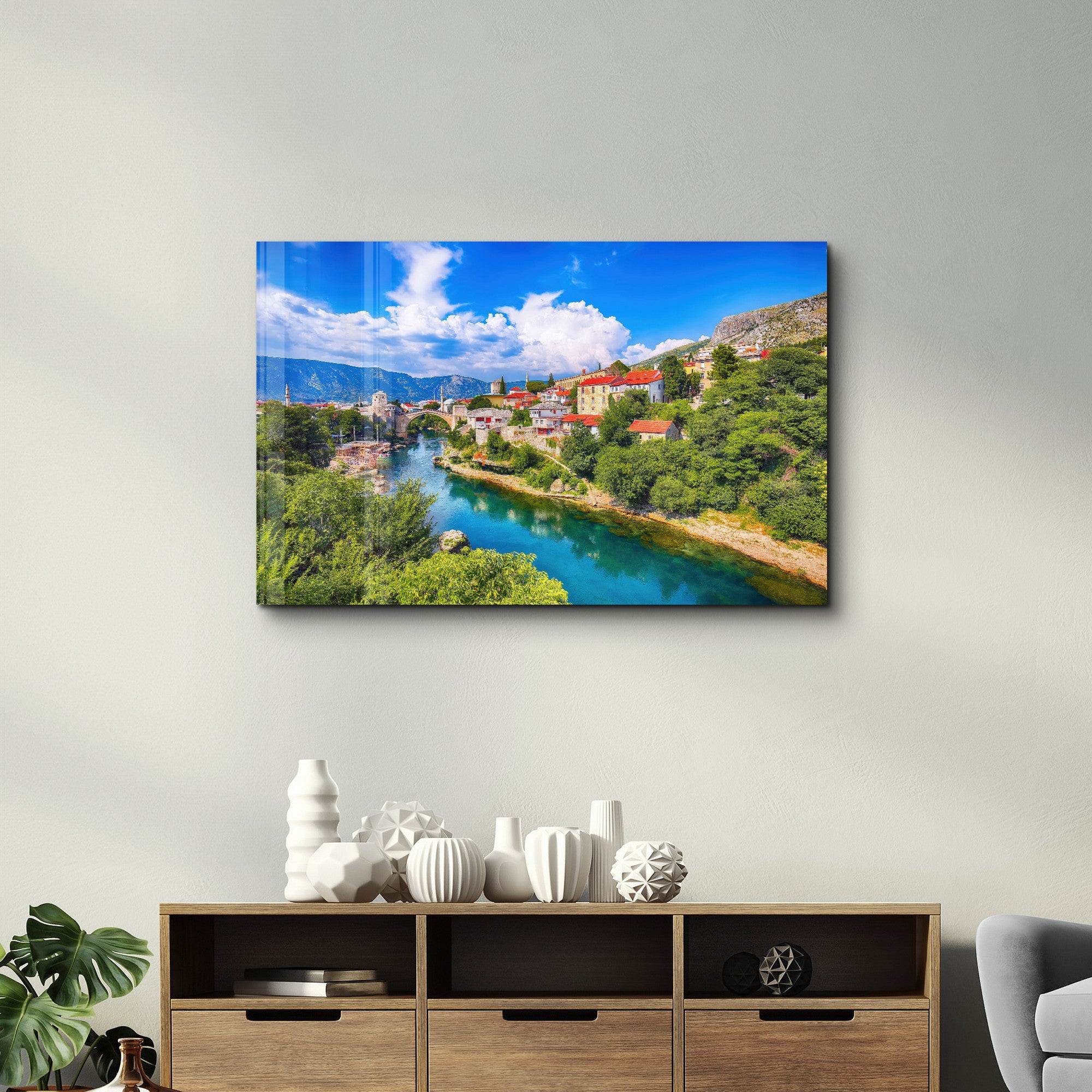 Arte Decorativa em Vidro Temperado Multicolor 35x55cm - Impressão UV de Alta Qualidade