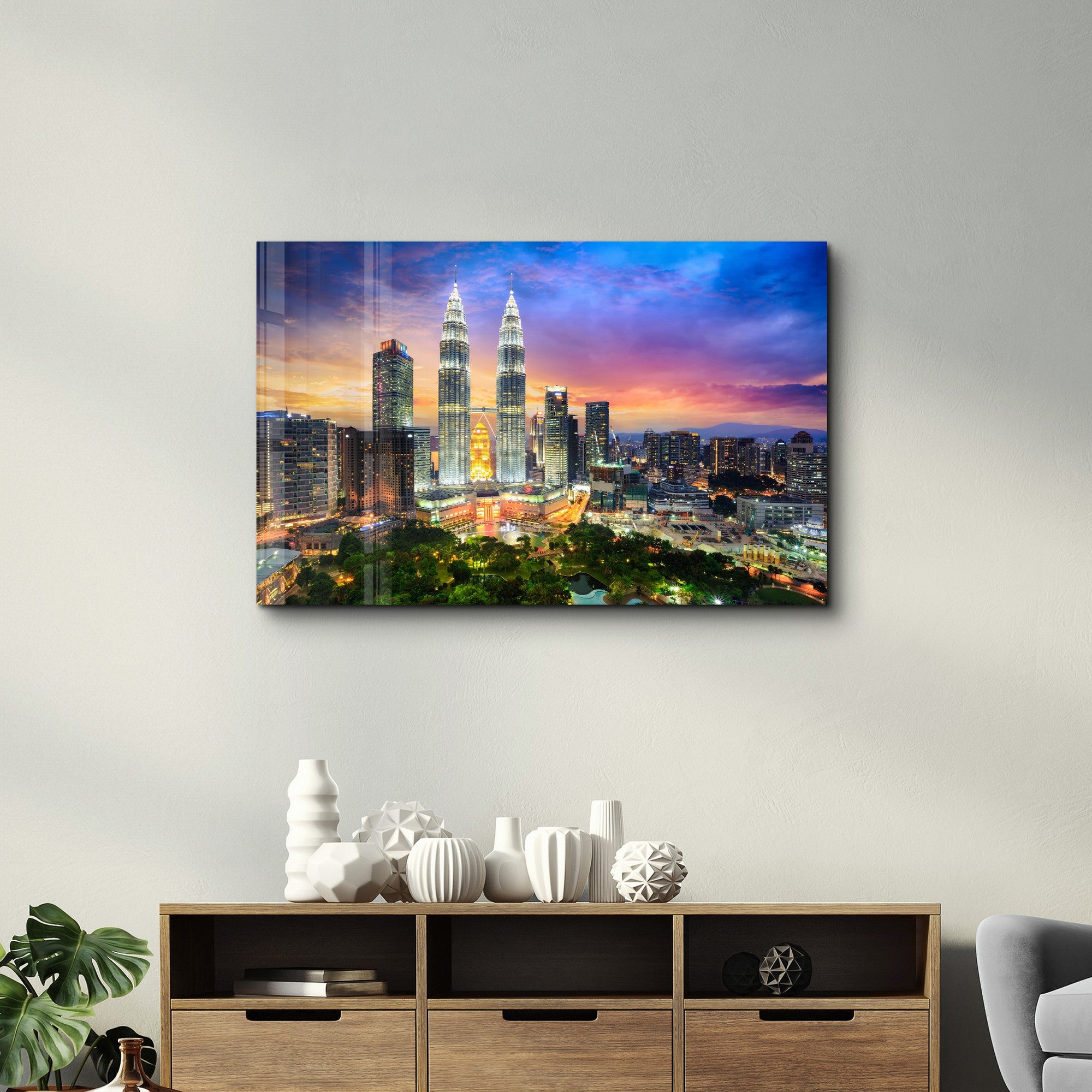 Arte Decorativa em Vidro Temperado Multicolor 35x55cm - Impressão UV de Alta Qualidade