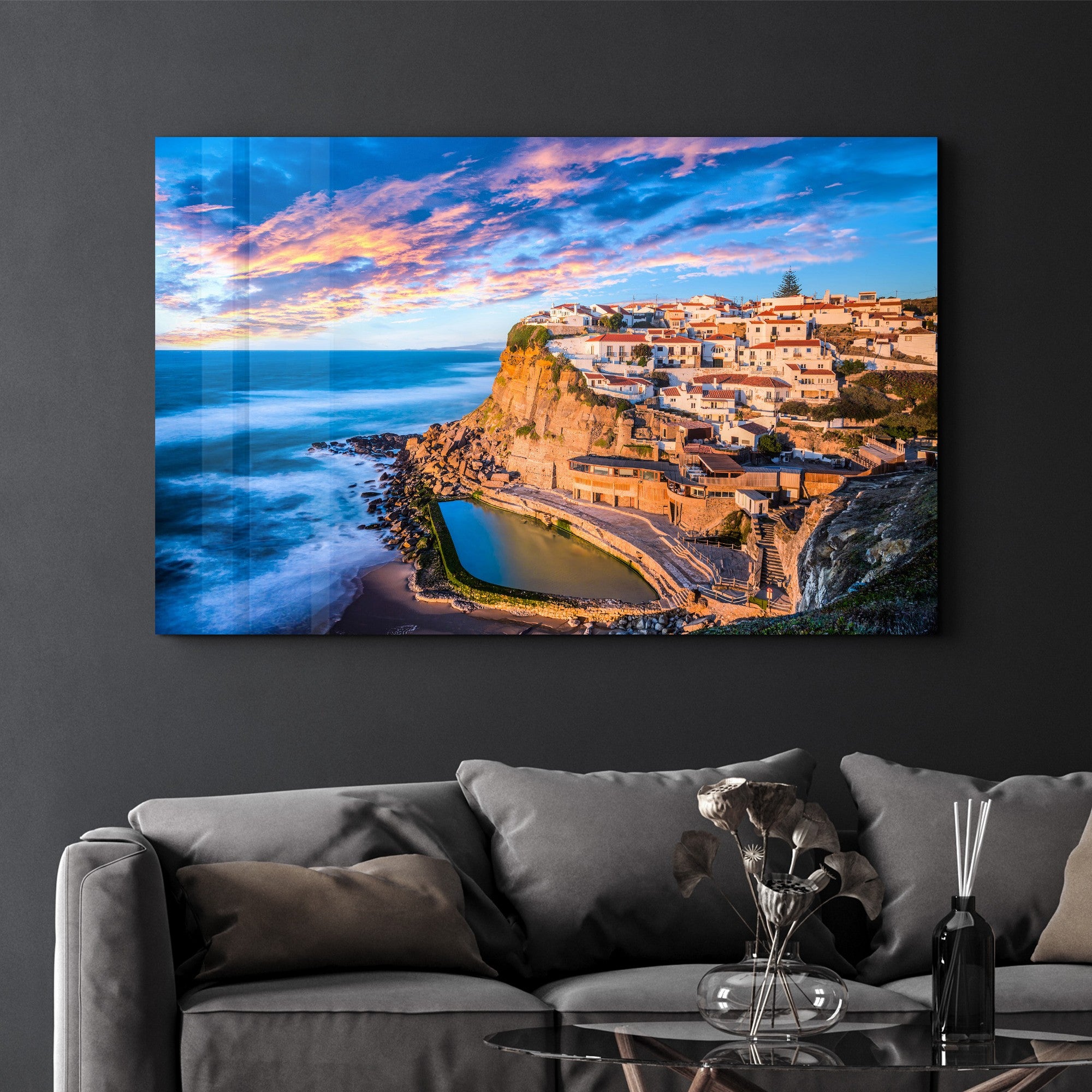 Arte Decorativa em Vidro Temperado Multicolor 35x55cm - Impressão UV de Alta Qualidade