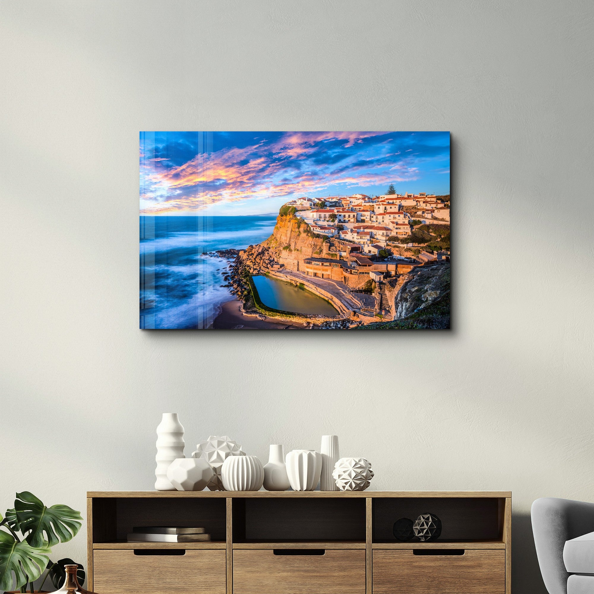 Arte Decorativa em Vidro Temperado Multicolor 35x55cm - Impressão UV de Alta Qualidade