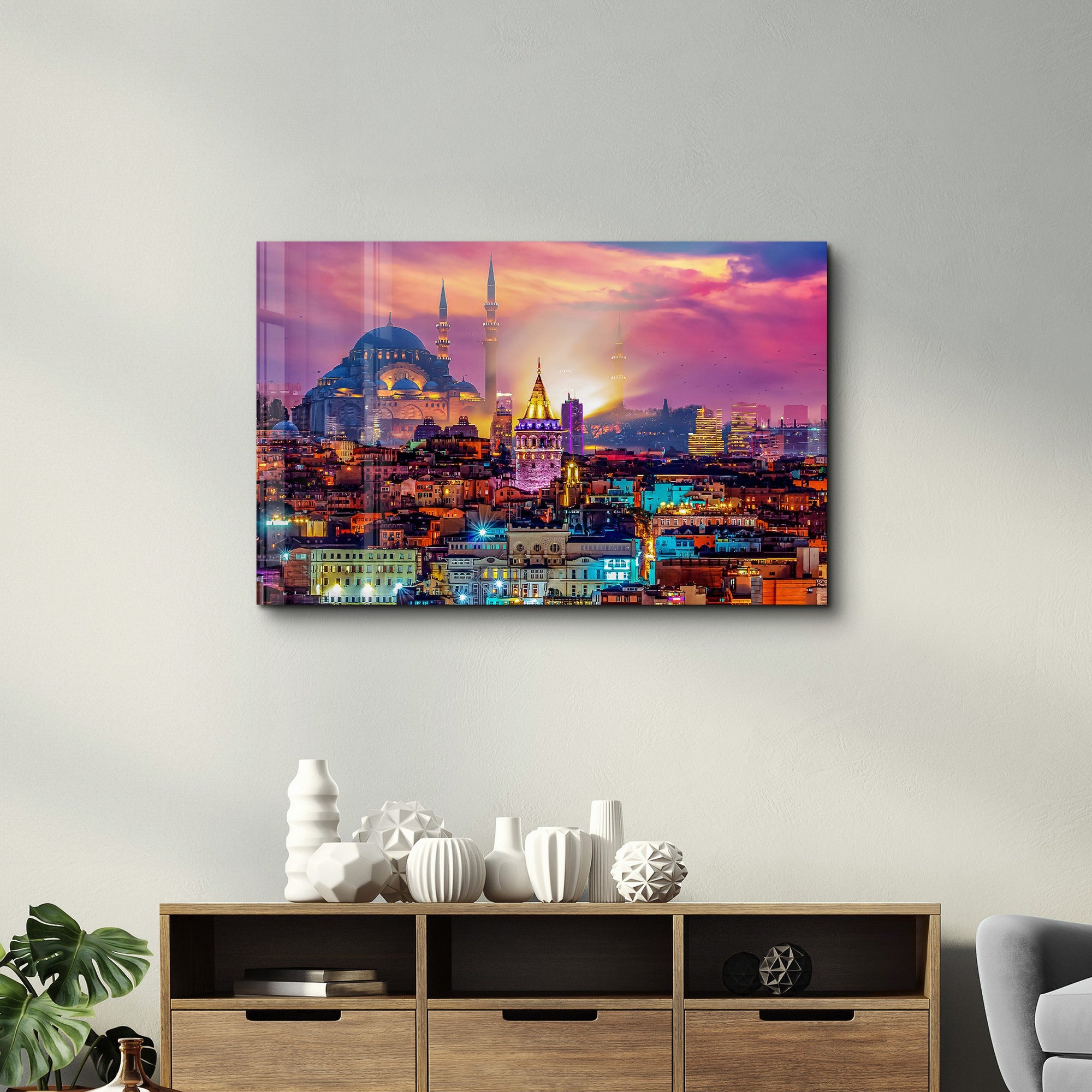 Quadro Decorativo em Vidro Temperado Multicolor 35x55cm - Impressão UV de Alta Qualidade