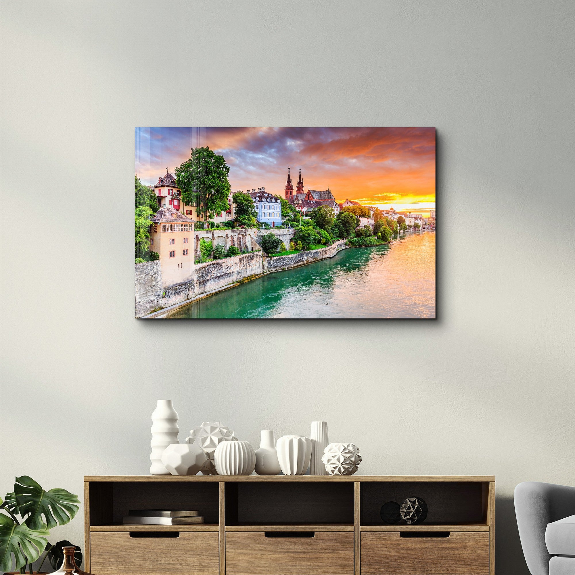 Arte Decorativa em Vidro Temperado Multicolor 35x55cm - Impressão UV de Alta Qualidade