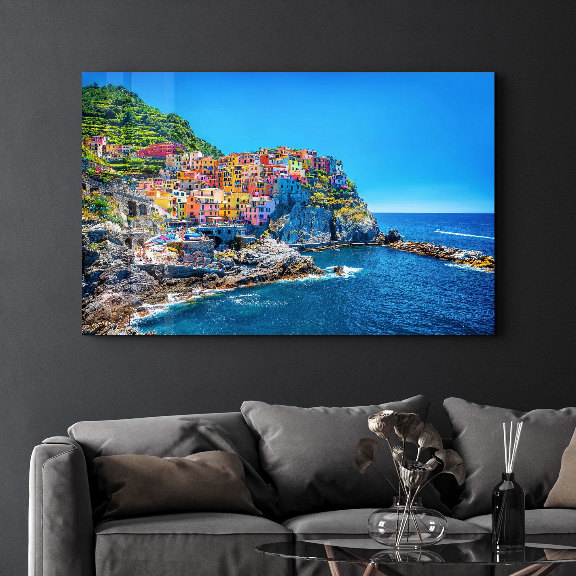Quadro Decorativo em Vidro Temperado SPR-1477 — 35 x 55 cm, Multicolor, 4 mm, Impressão UV