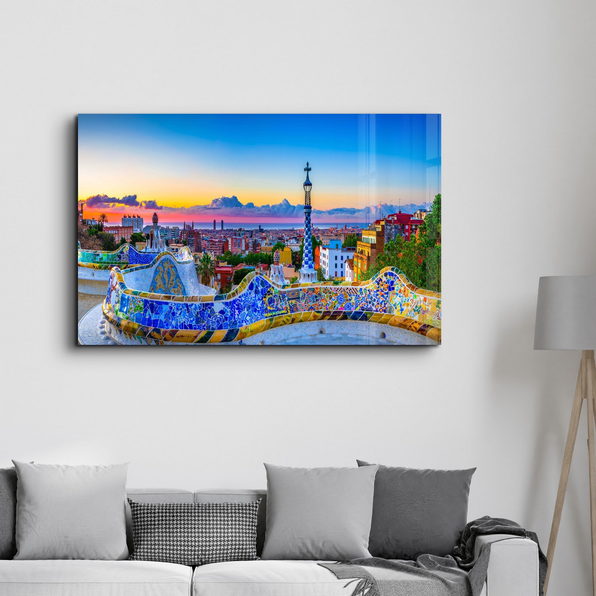 Arte Decorativa em Vidro Temperado Multicolor 35x55cm - Impressão UV de Alta Qualidade