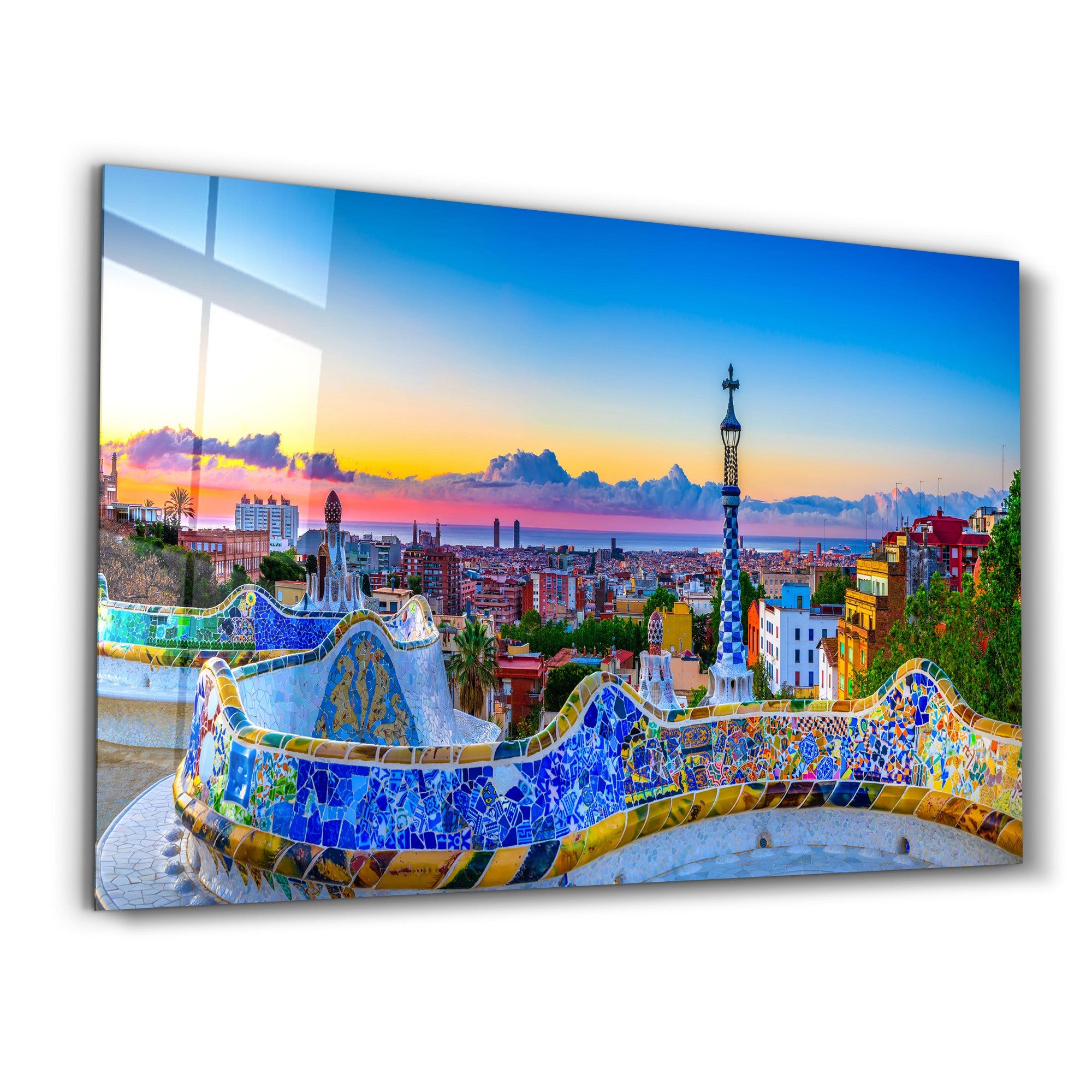 Arte Decorativa em Vidro Temperado Multicolor 35x55cm - Impressão UV de Alta Qualidade