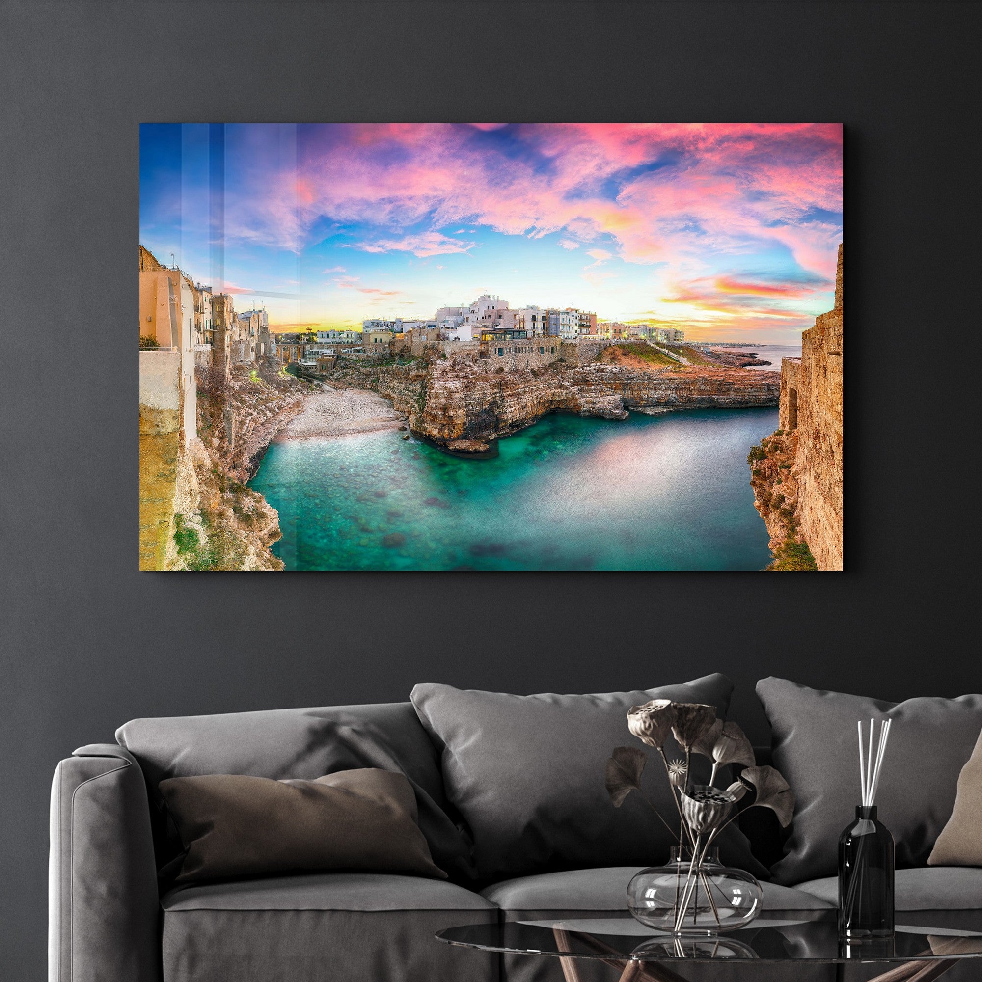 SPR-1488 Quadro Decorativo em Vidro Temperado 35 x 55 cm, Multicolor, Impressão UV (4 mm)