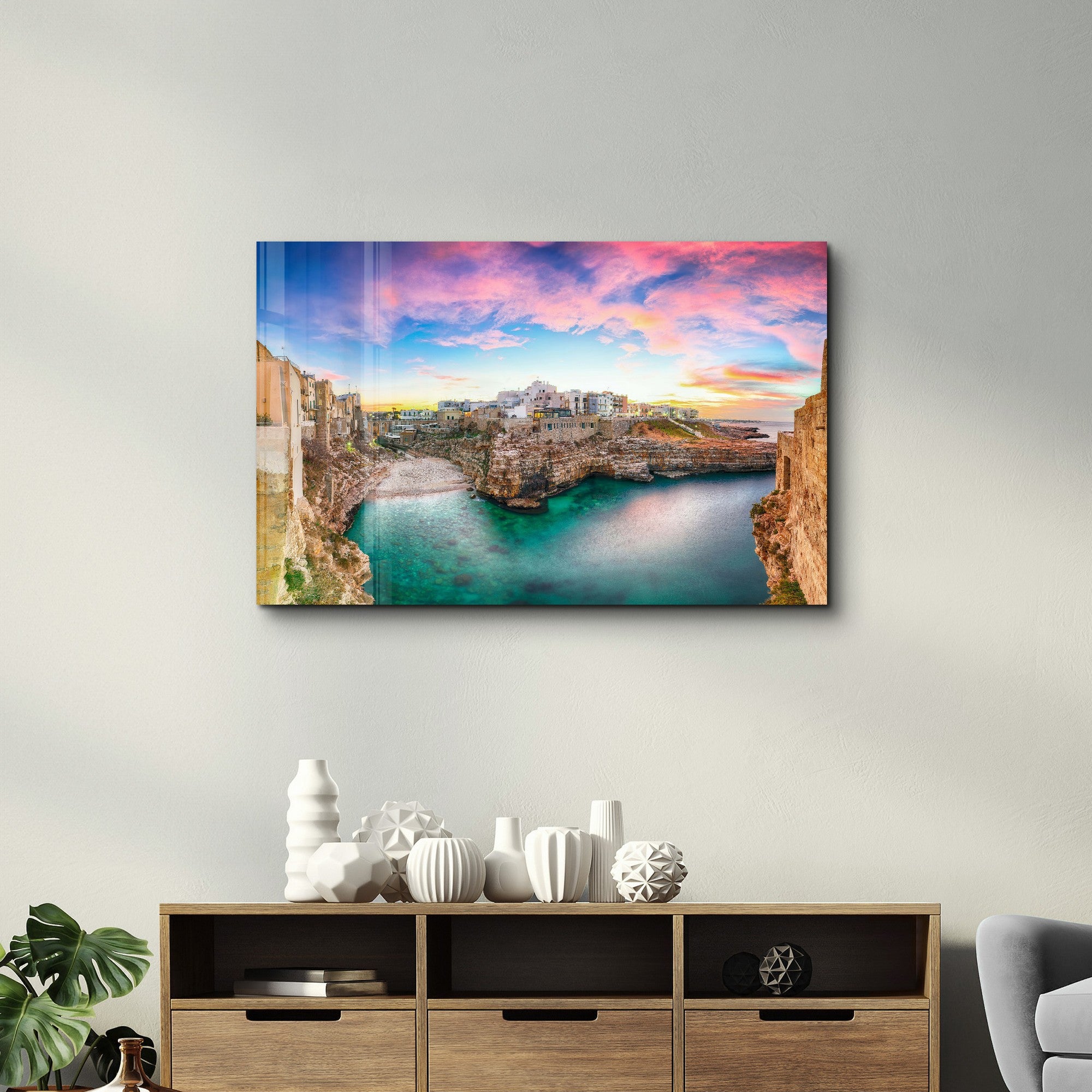 SPR-1488 Quadro Decorativo em Vidro Temperado 35 x 55 cm, Multicolor, Impressão UV (4 mm)