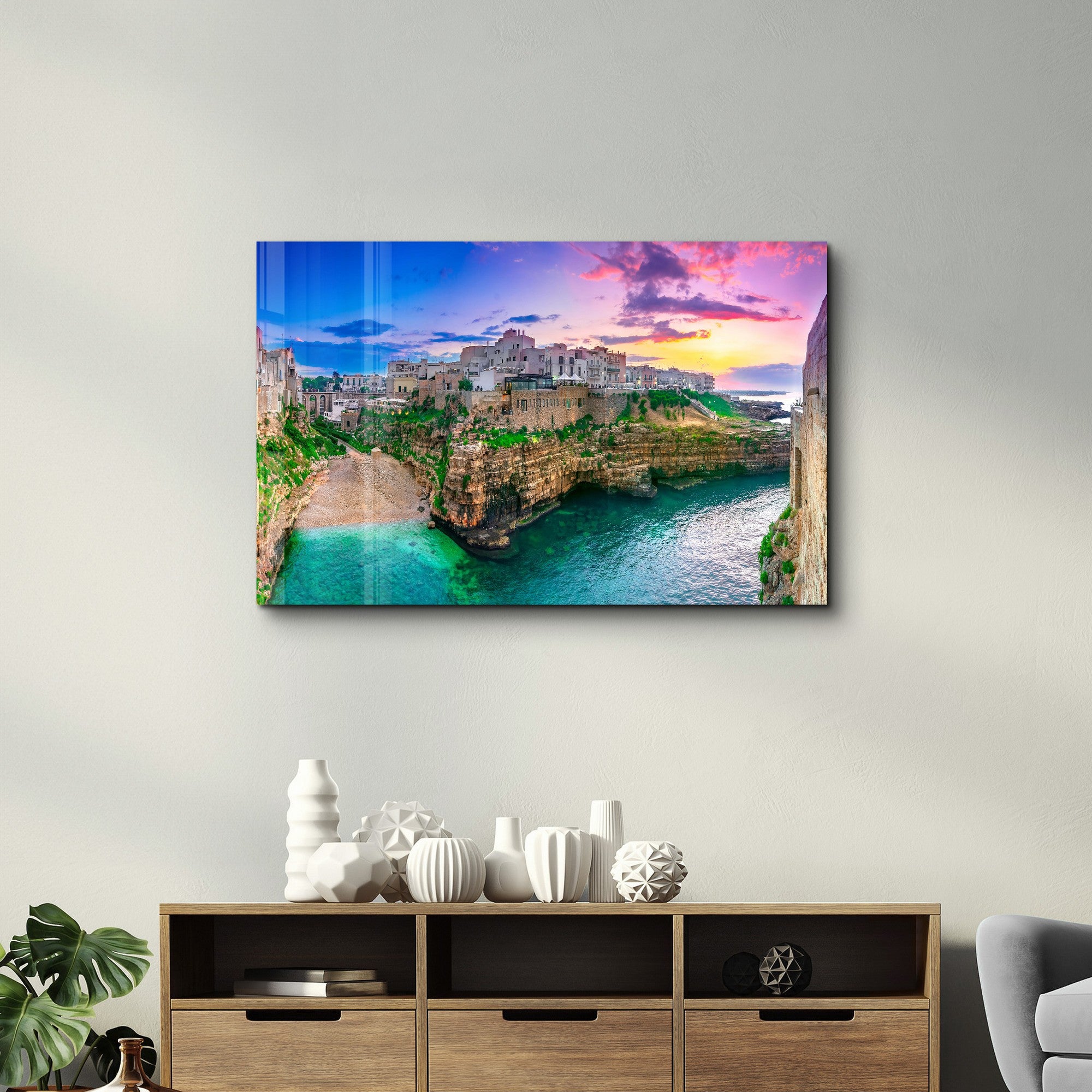 Arte Decorativa em Vidro Temperado Multicolor 35x55cm - Impressão UV de Alta Qualidade