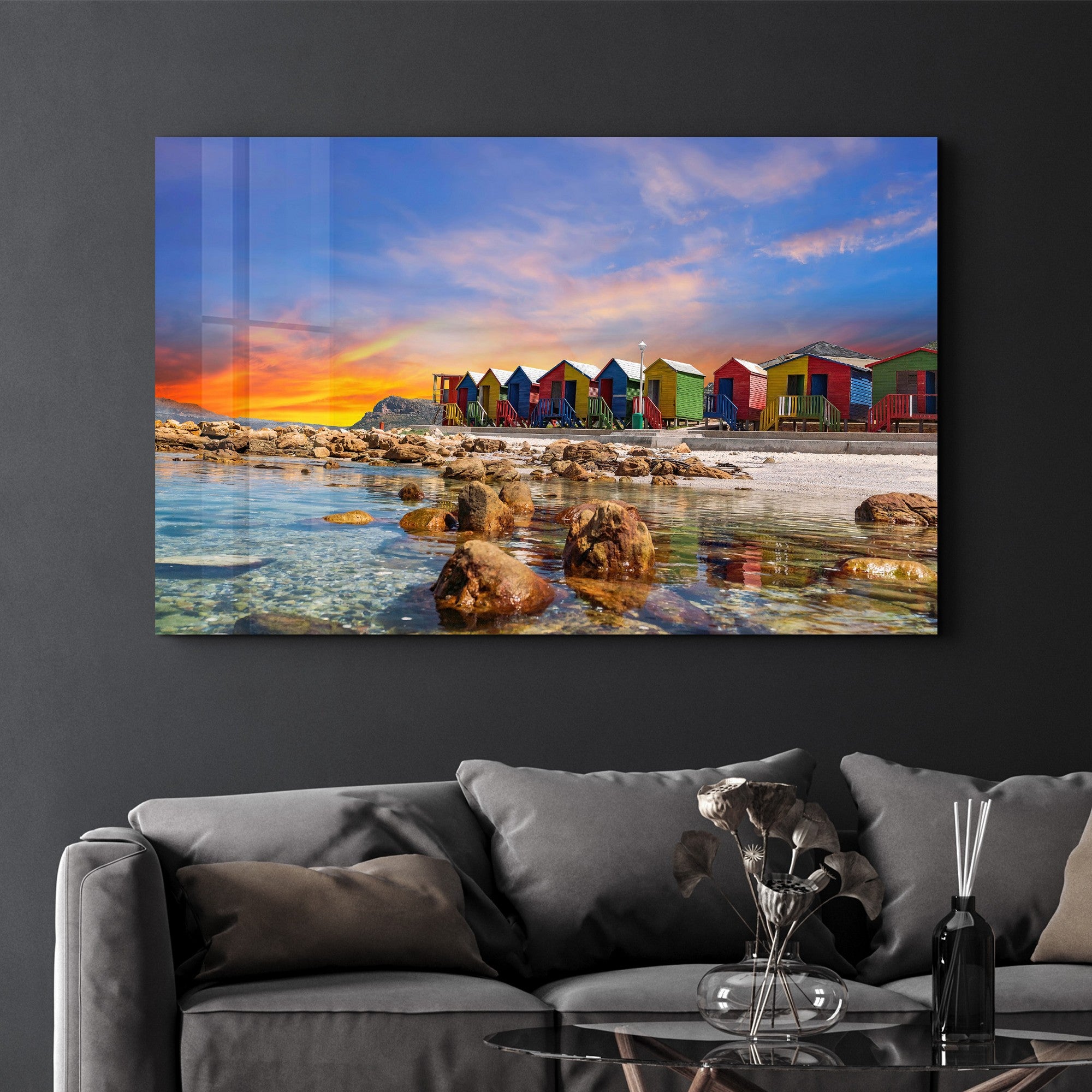 Quadro Decorativo em Vidro Temperado Multicolor 35x55cm - Impressão UV de Alta Qualidade