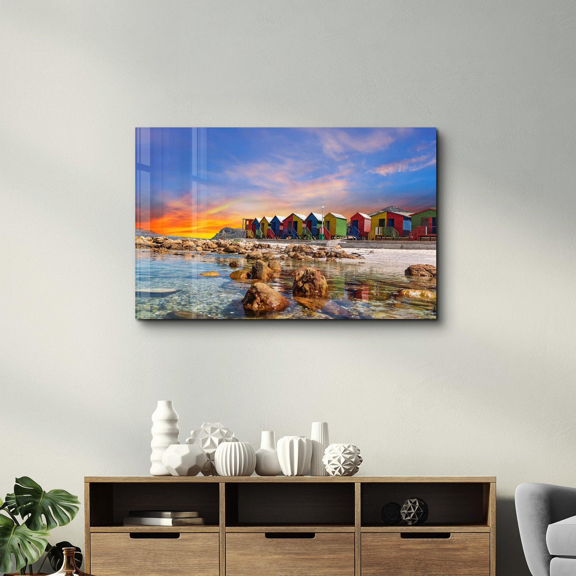 Quadro Decorativo em Vidro Temperado Multicolor 35x55cm - Impressão UV de Alta Qualidade