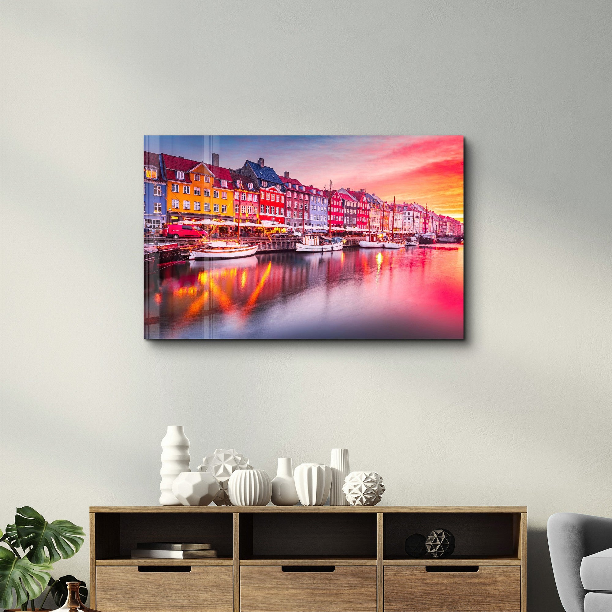 Arte Decorativa em Vidro Temperado Multicolor 35x55cm - Impressão UV de Alta Qualidade