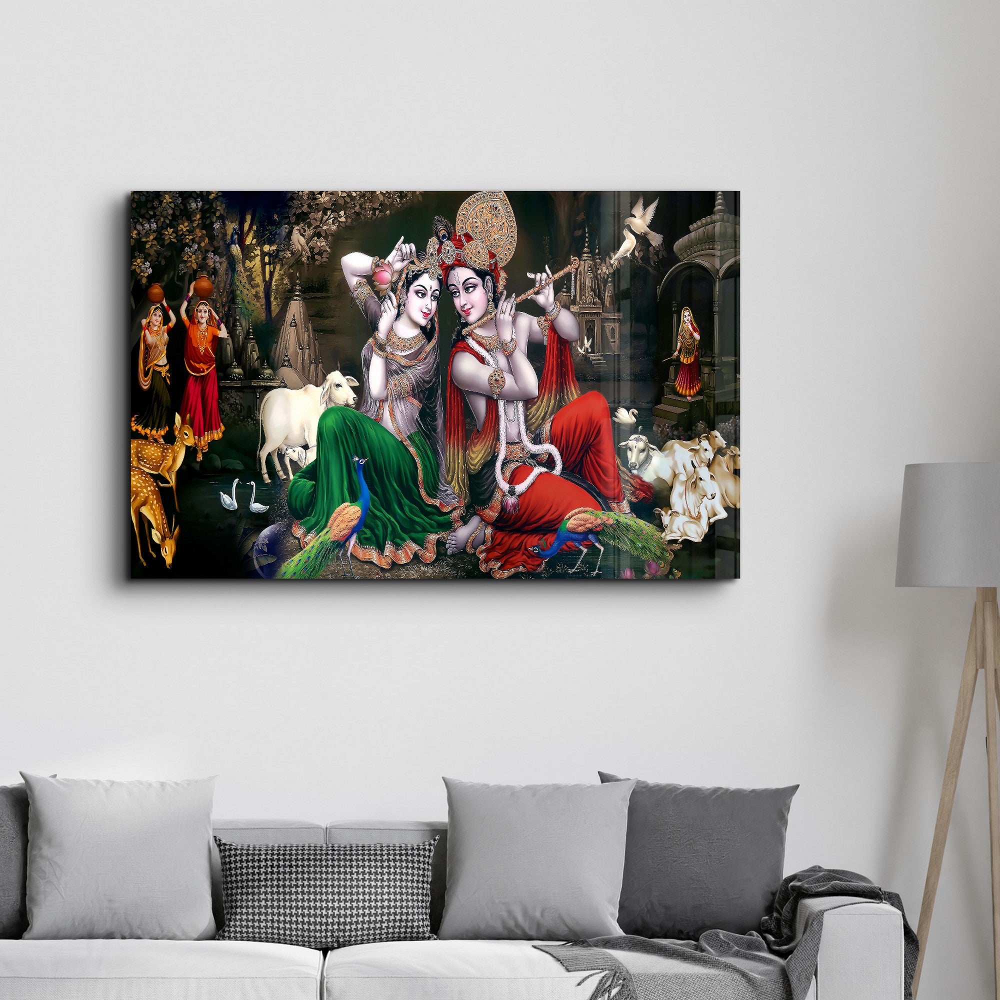 Arte Decorativa em Vidro Temperado Multicolor 35x55cm - Impressão UV de Alta Qualidade