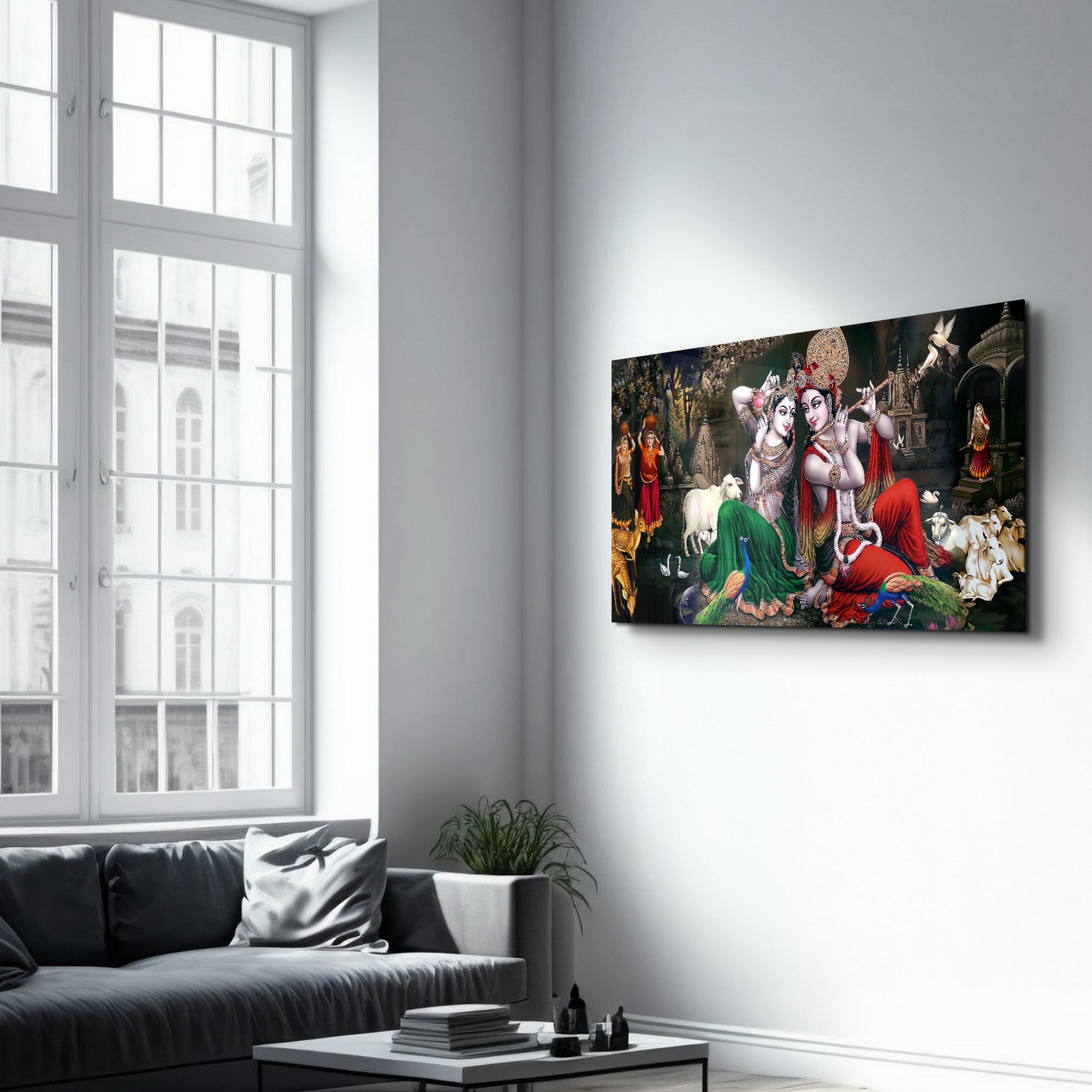 Arte Decorativa em Vidro Temperado Multicolor 35x55cm - Impressão UV de Alta Qualidade