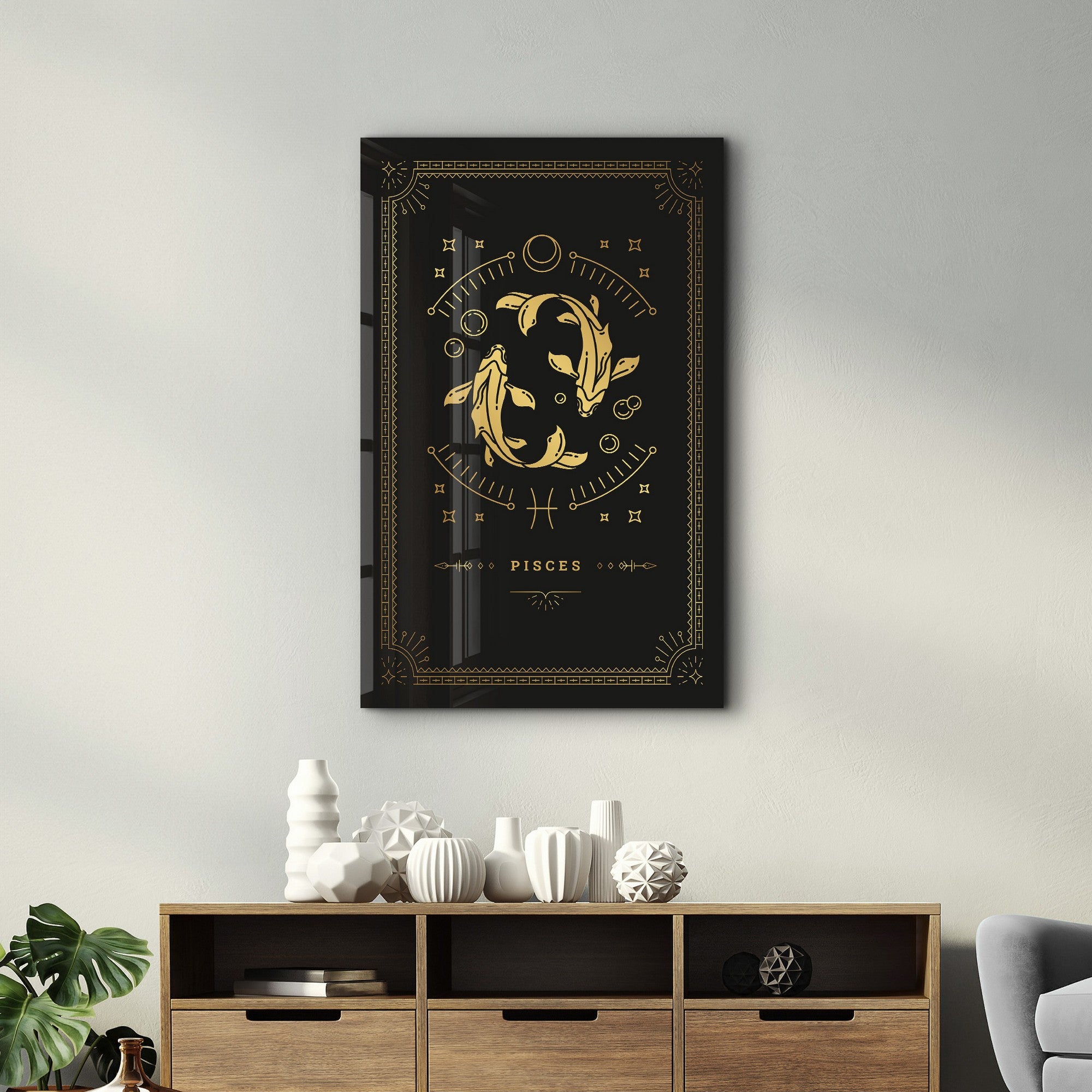 Arte Decorativa em Vidro Temperado Multicolor 35x55cm - Impressão UV de Alta Qualidade