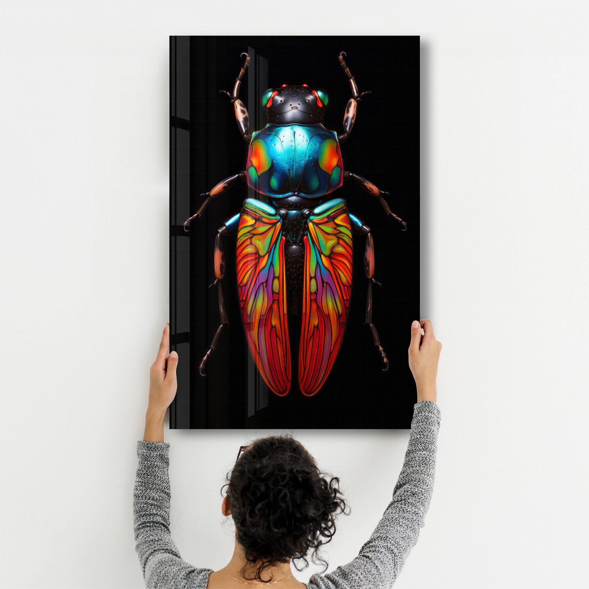 Arte Decorativa em Vidro Temperado Multicolor 70x110cm - Impressão UV de Alta Qualidade