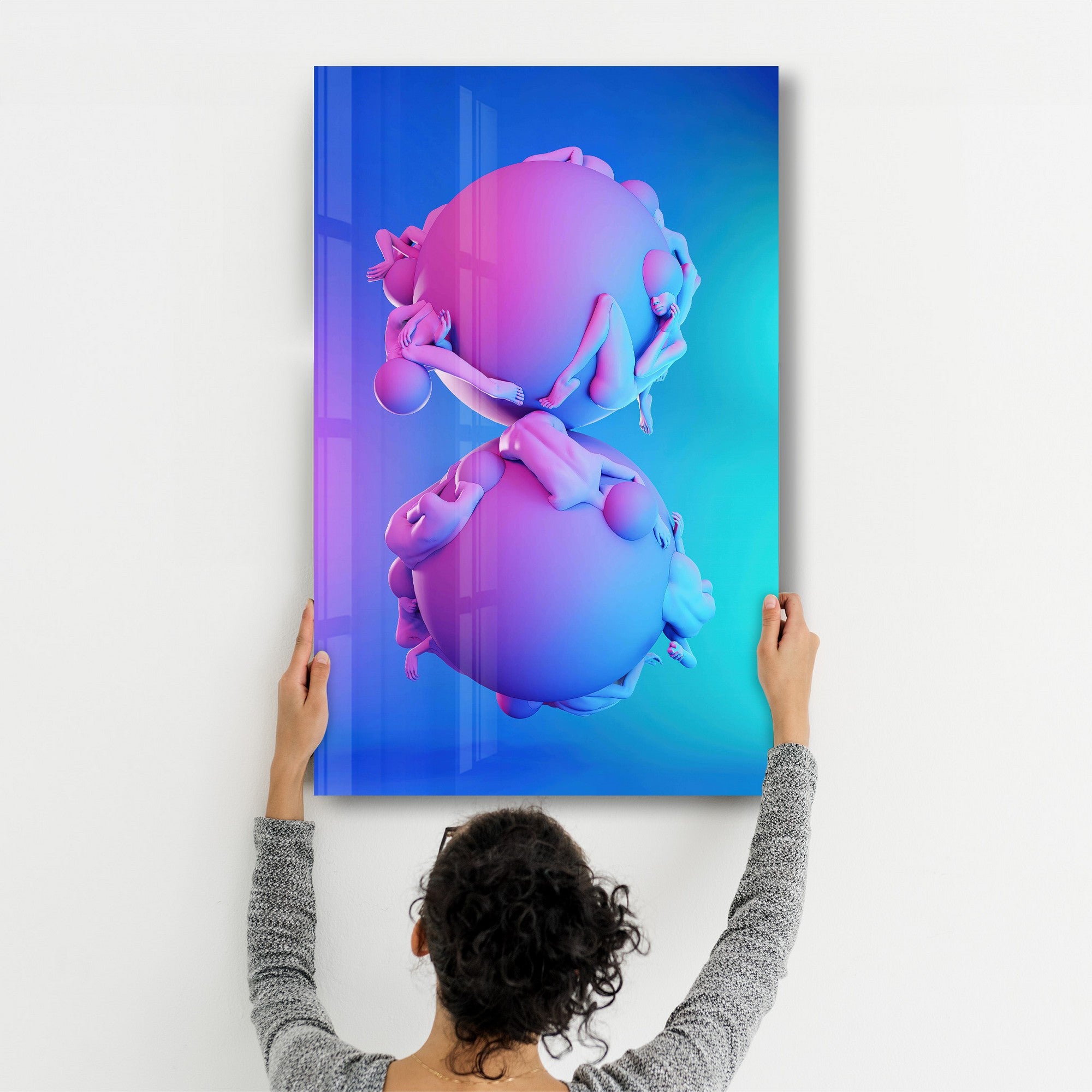 Arte Decorativa em Vidro Temperado Multicolor 70x110cm - Impressão UV de Alta Qualidade