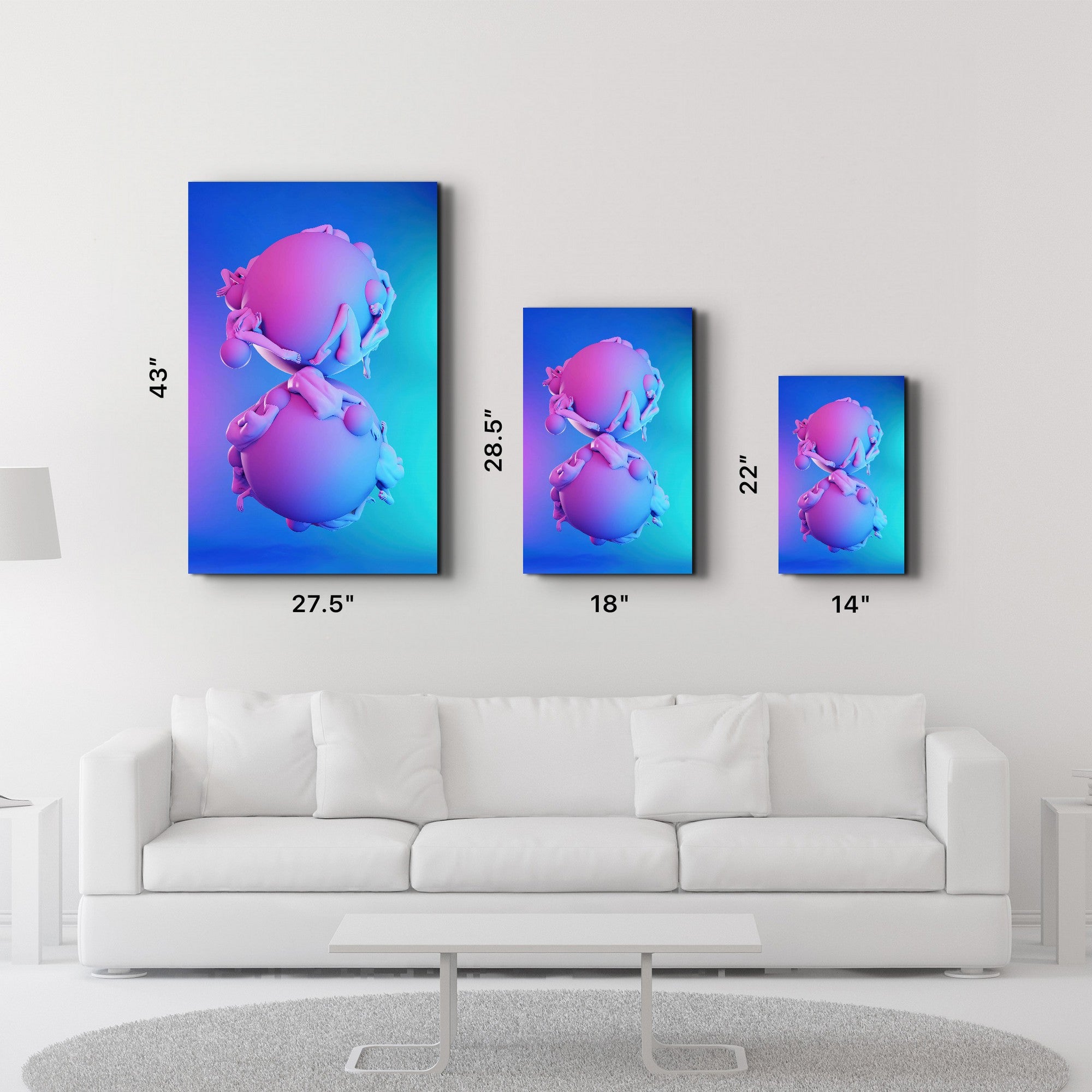 Arte Decorativa em Vidro Temperado Multicolor 70x110cm - Impressão UV de Alta Qualidade