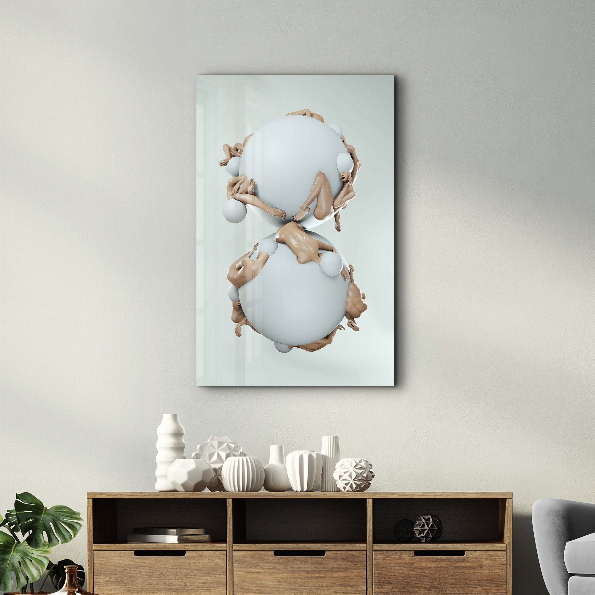 Arte Decorativa em Vidro Temperado Multicolor 70x110cm - Impressão UV de Alta Qualidade