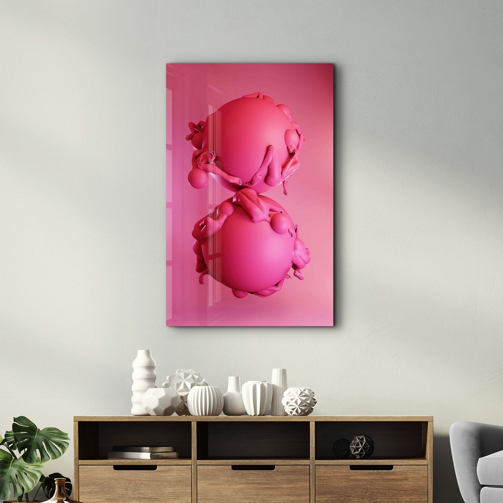 Arte Decorativa em Vidro Temperado Multicolor 35x55cm - Impressão UV de Alta Qualidade