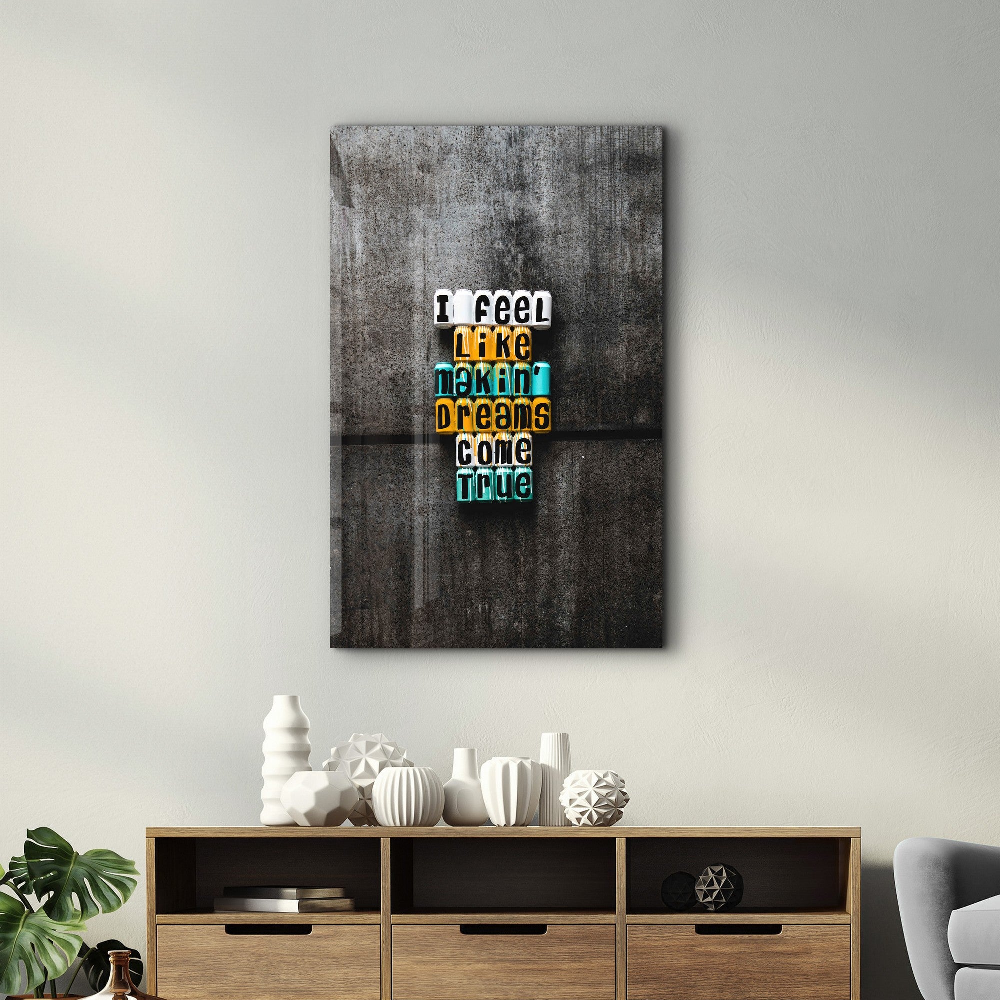 Arte Decorativa em Vidro Temperado Multicolor 35x55cm - Impressão UV de Alta Qualidade