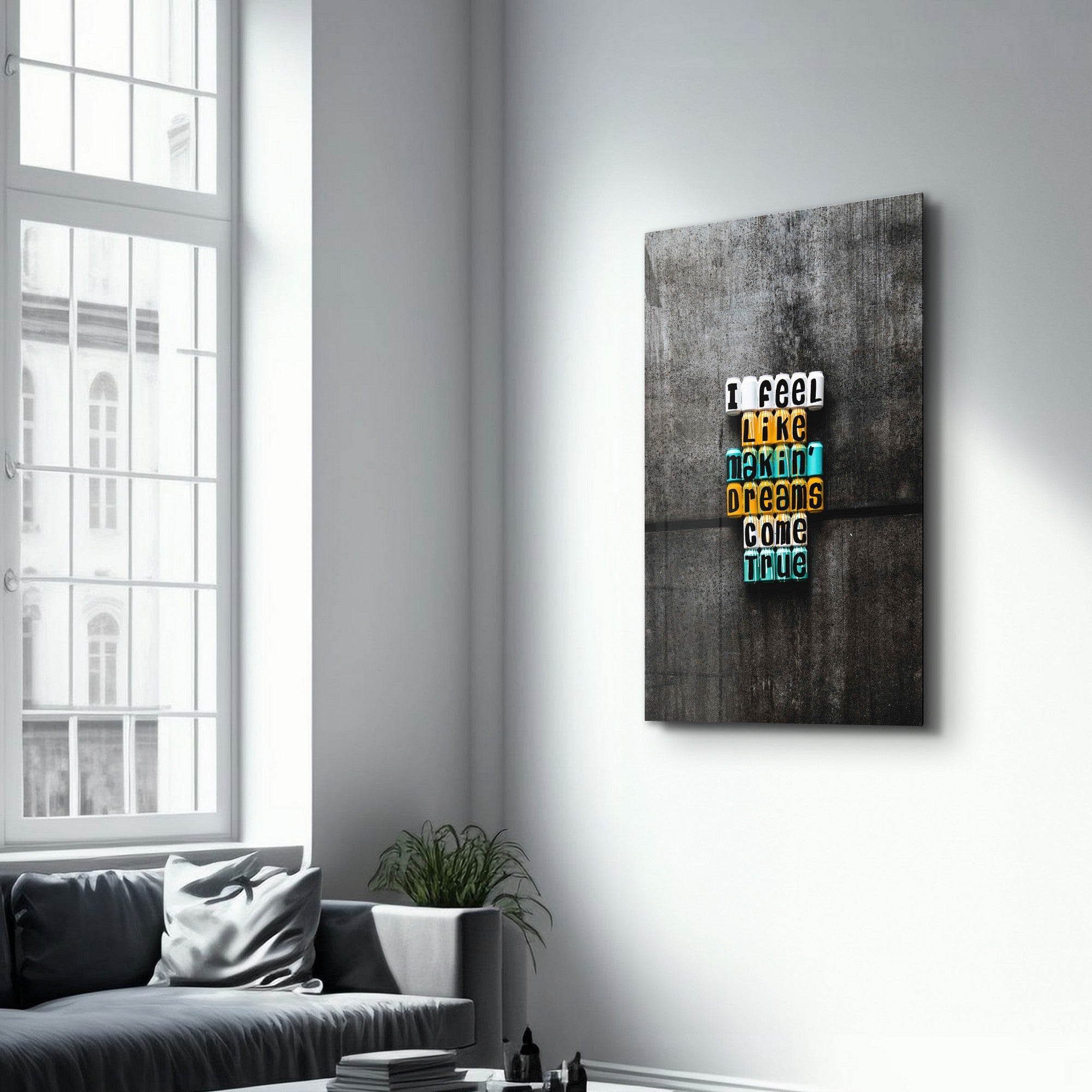 Arte Decorativa em Vidro Temperado Multicolor 35x55cm - Impressão UV de Alta Qualidade