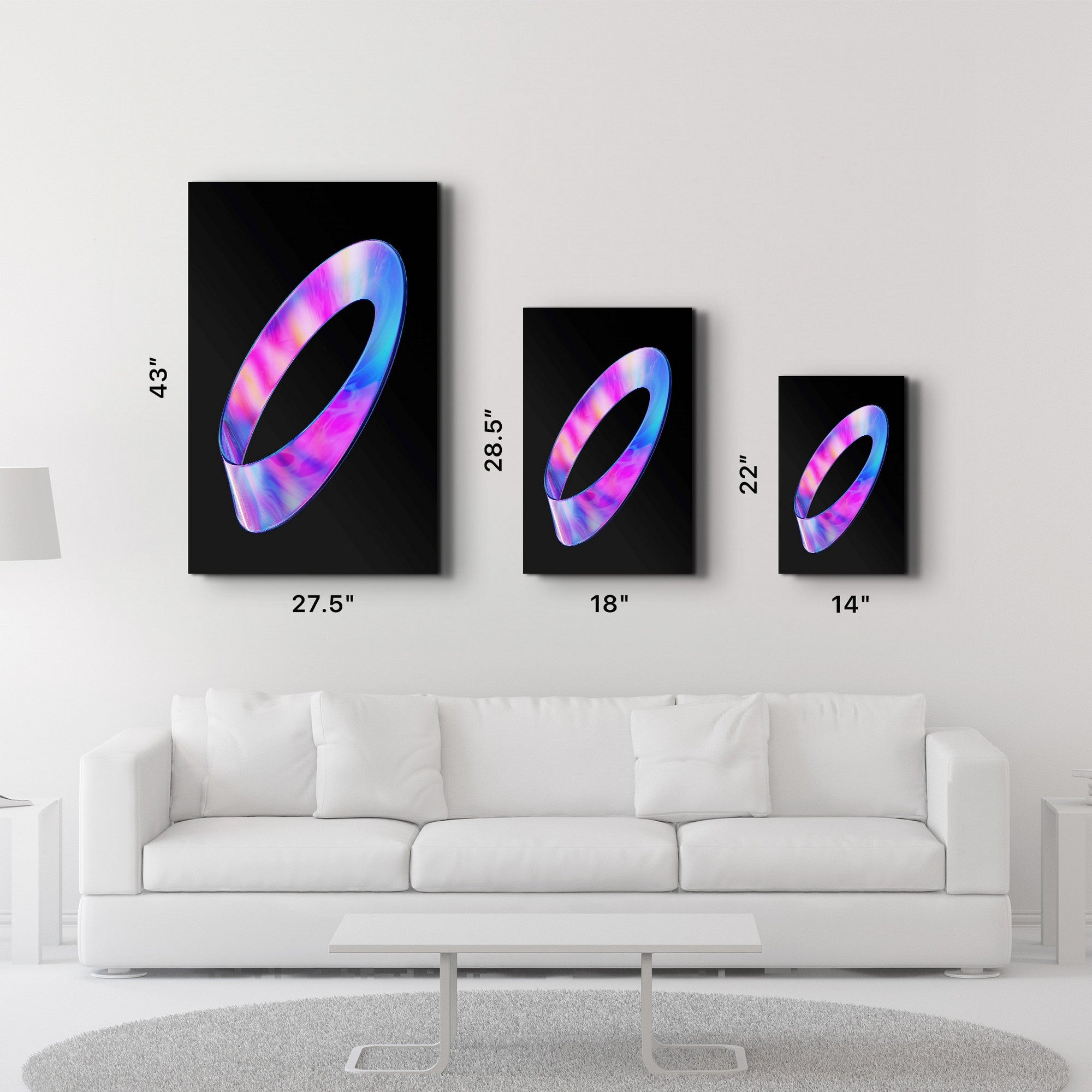 Arte Decorativa em Vidro Temperado Multicolor 35x55cm - Impressão UV de Alta Qualidade