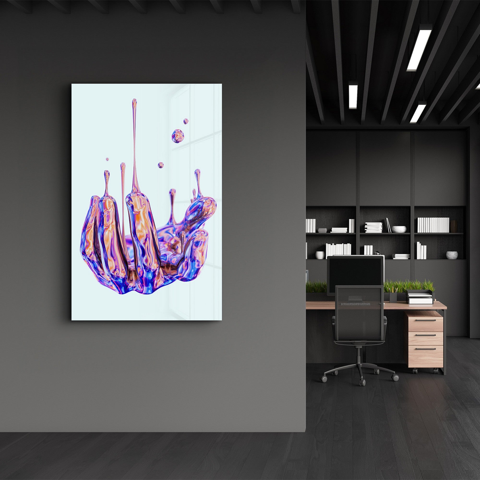 Arte Decorativa em Vidro Temperado Multicolor 35x55cm - Impressão UV de Alta Qualidade