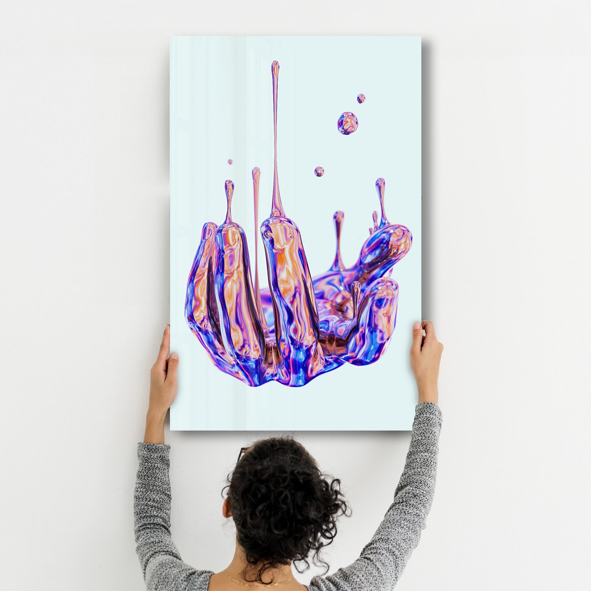 Arte Decorativa em Vidro Temperado Multicolor 35x55cm - Impressão UV de Alta Qualidade