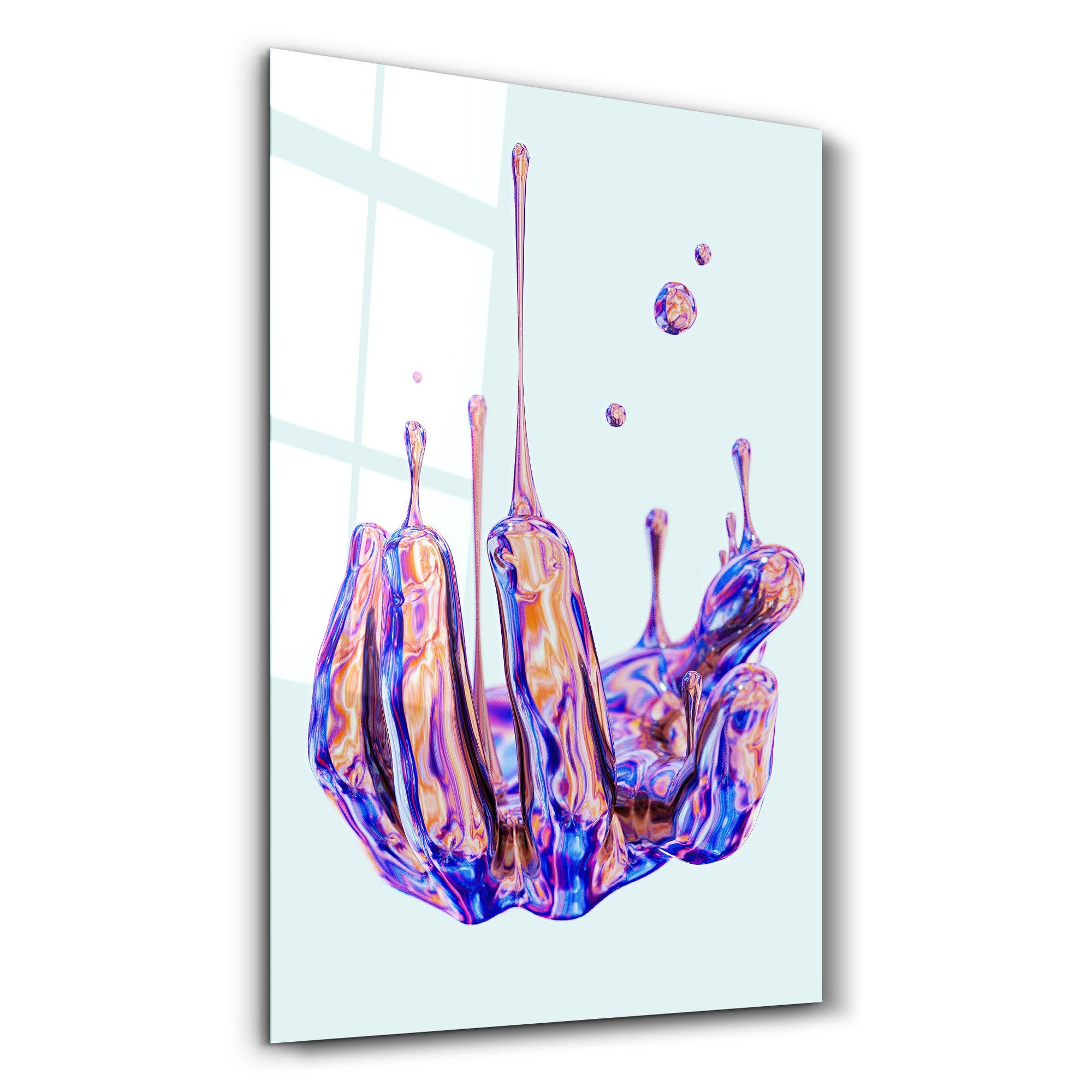 Arte Decorativa em Vidro Temperado Multicolor 35x55cm - Impressão UV de Alta Qualidade