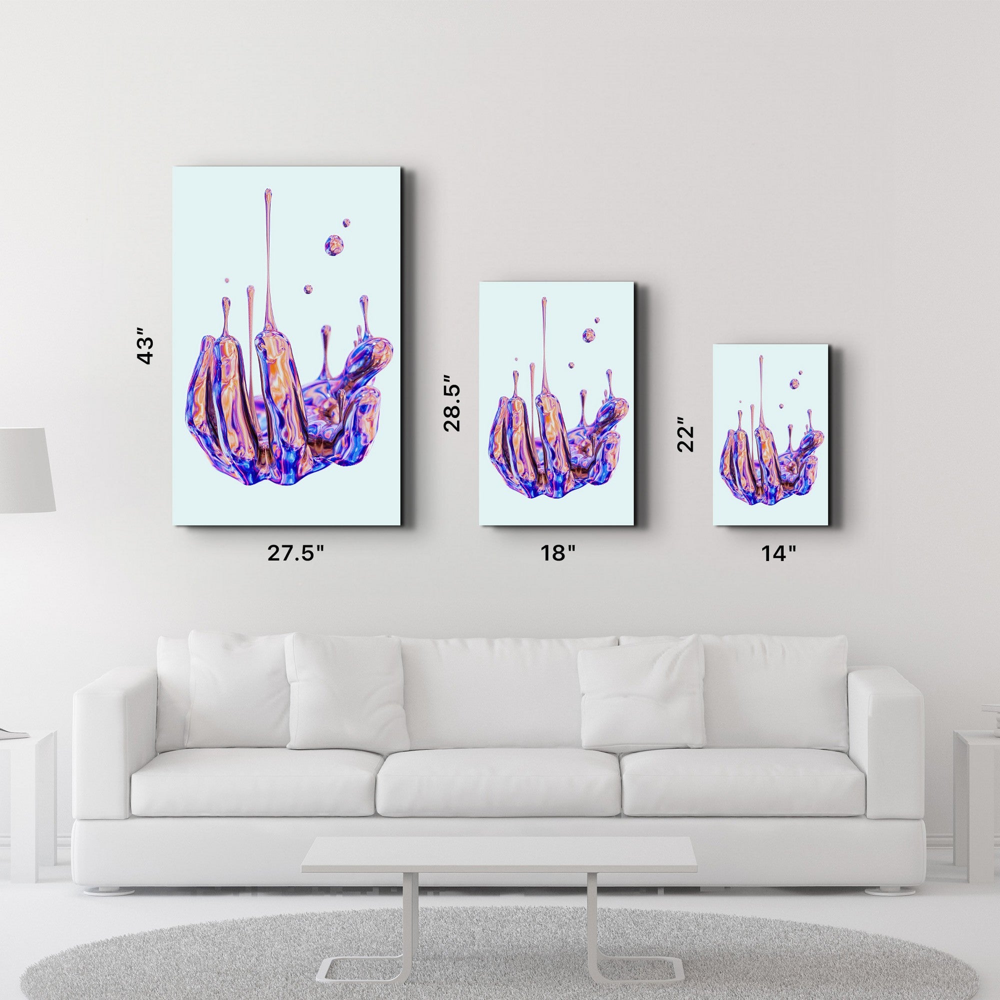 Arte Decorativa em Vidro Temperado Multicolor 35x55cm - Impressão UV de Alta Qualidade