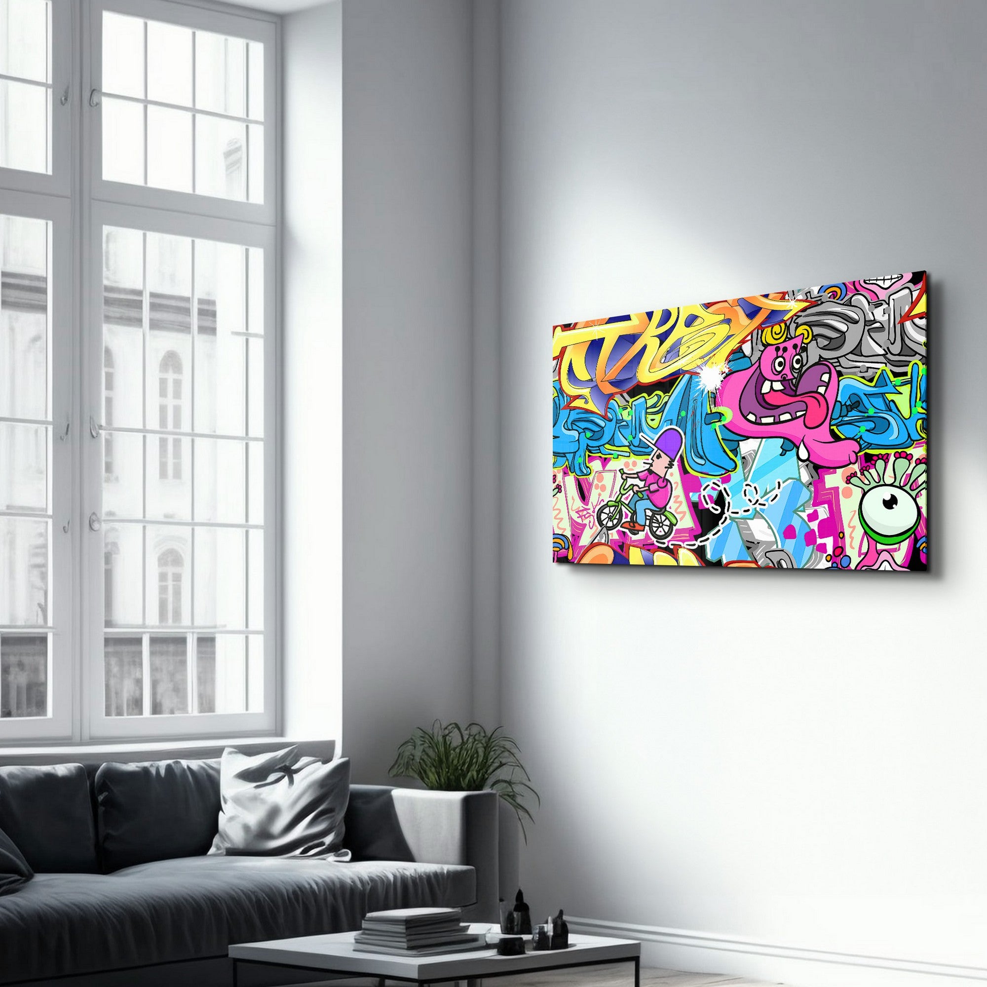 Arte em Vidro Temperado Multicolor 35x55cm - Pintura Decorativa UV de Alta Qualidade