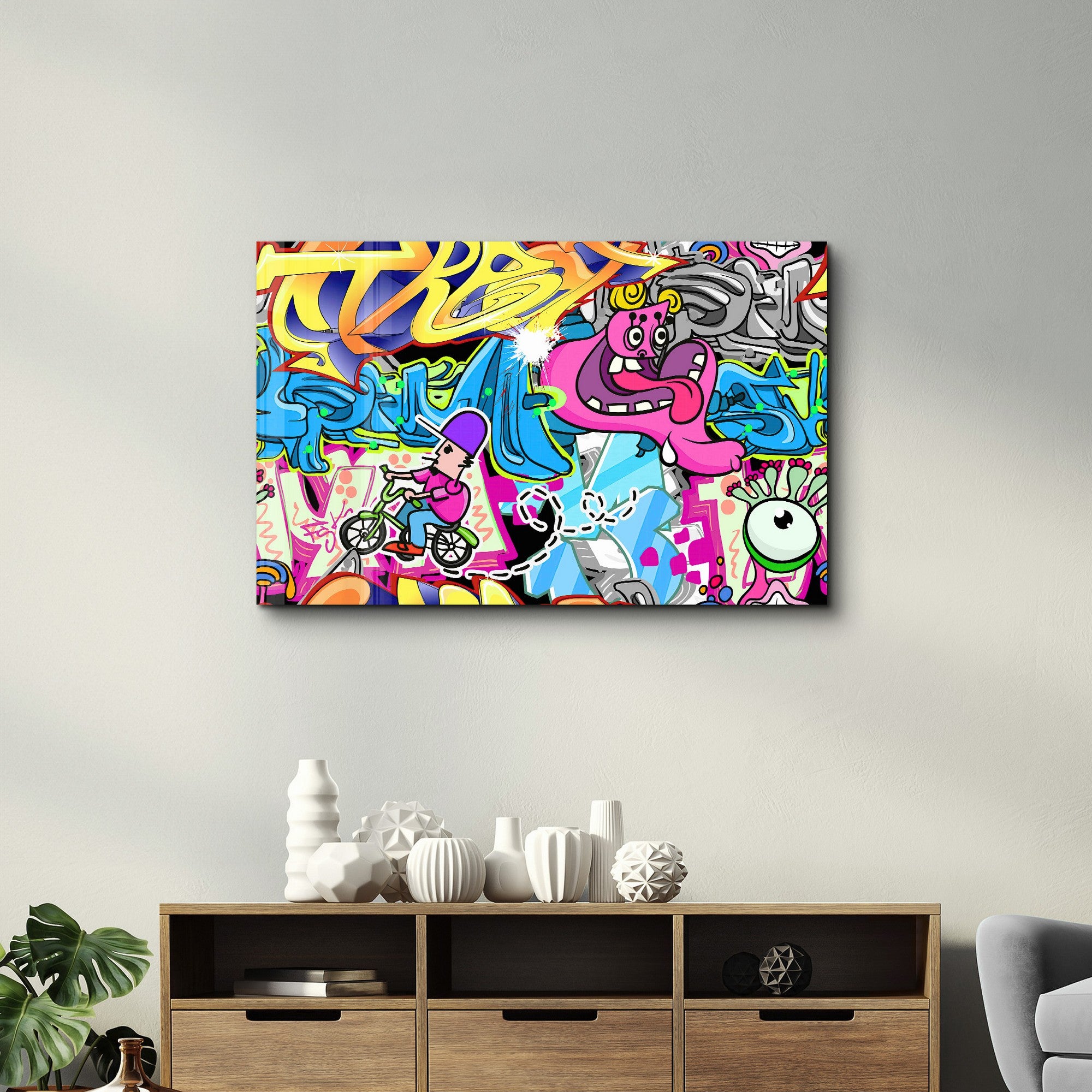 Arte em Vidro Temperado Multicolor 70x110cm - Pintura Decorativa UV de Alta Qualidade