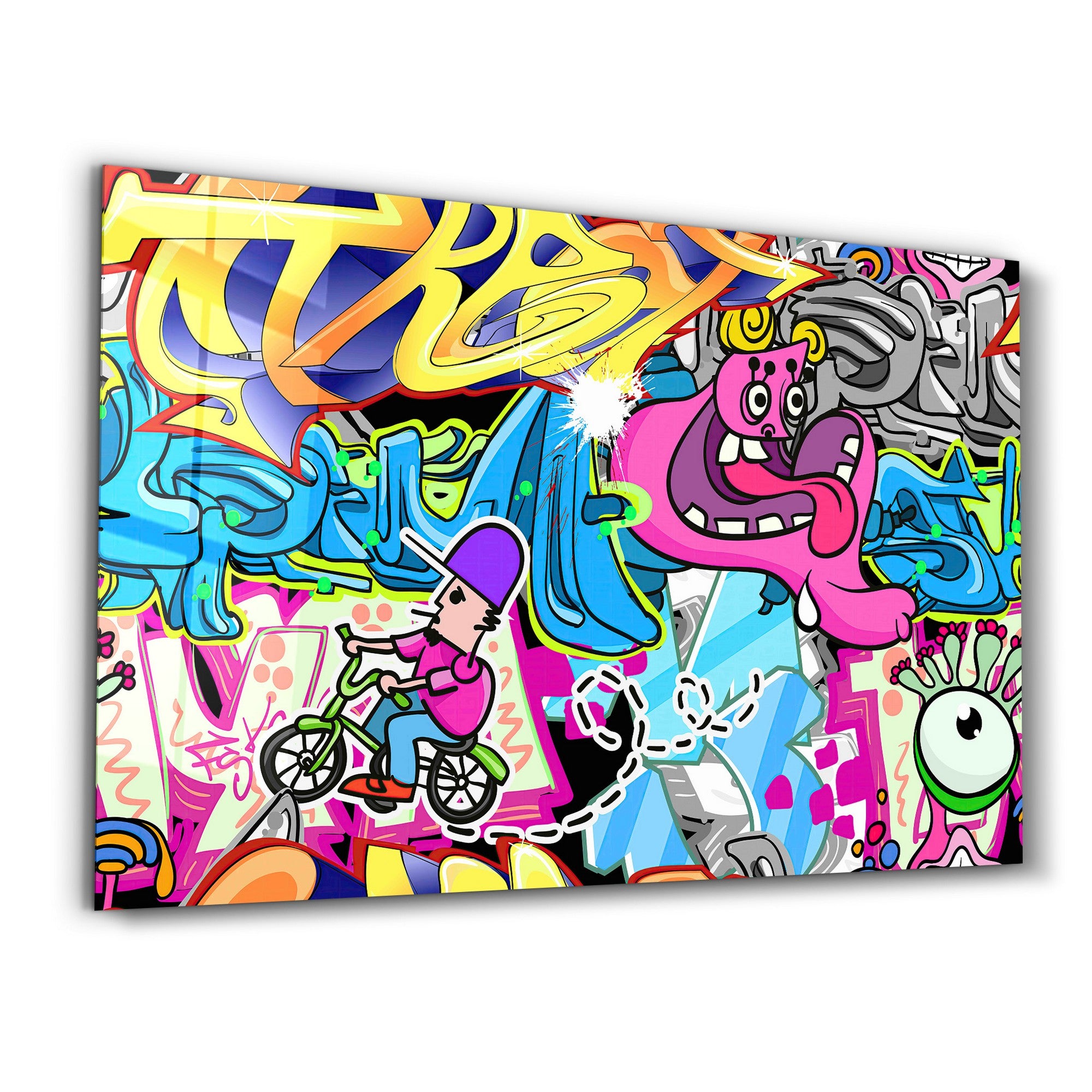 Arte em Vidro Temperado Multicolor 70x110cm - Pintura Decorativa UV de Alta Qualidade