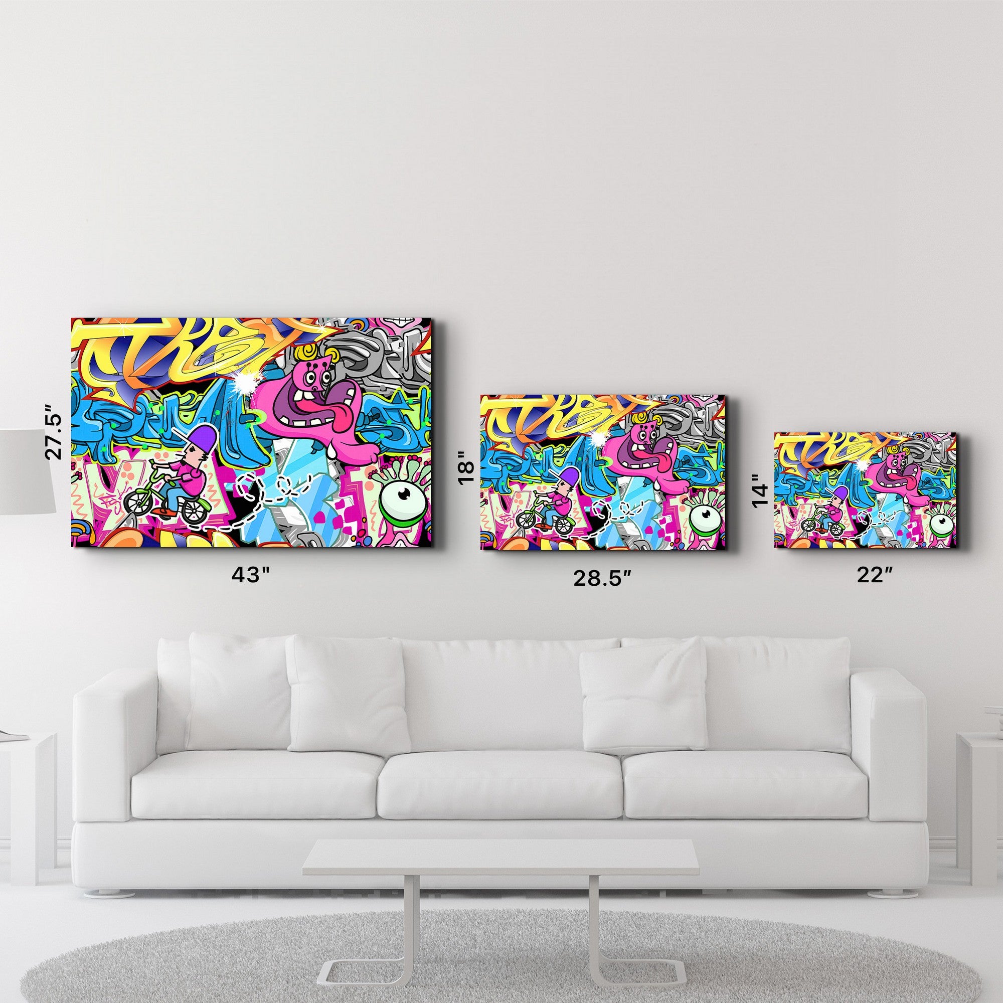 Arte em Vidro Temperado Multicolor 70x110cm - Pintura Decorativa UV de Alta Qualidade